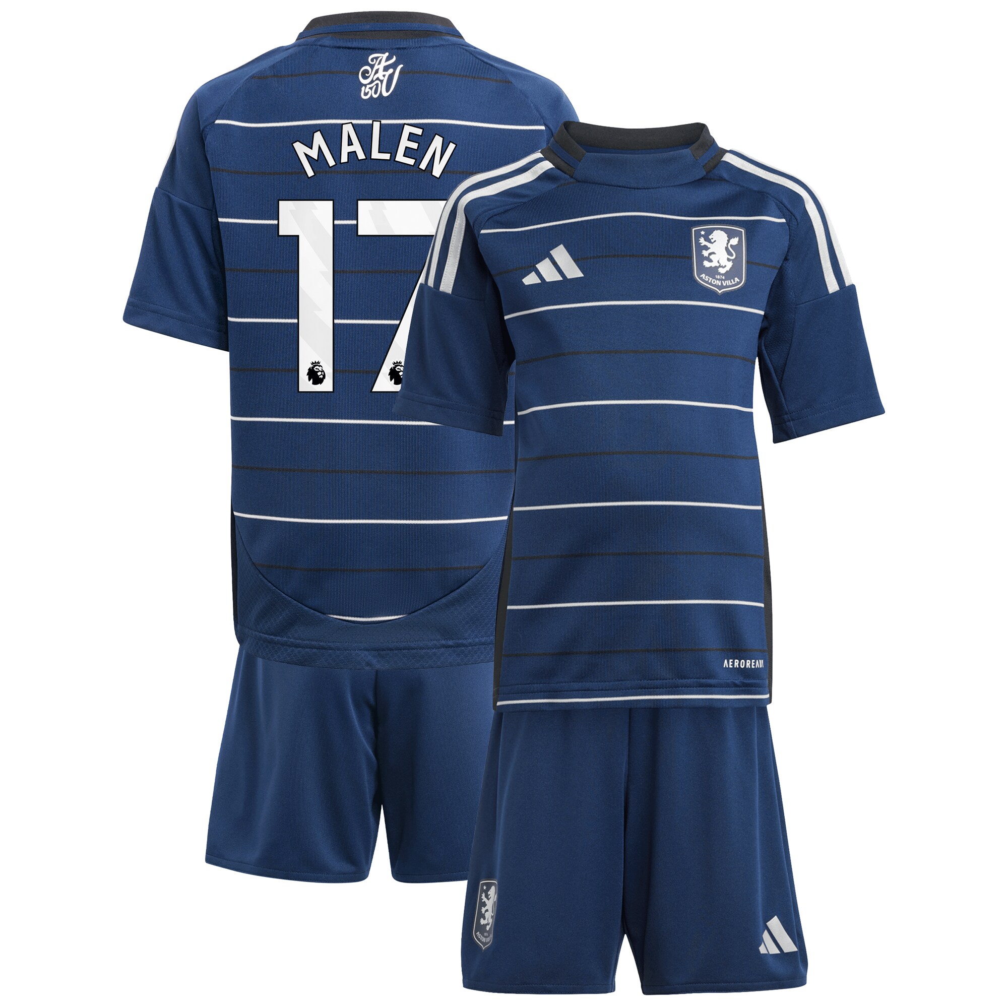 aston villa adidas third minikit 2024-25 with malen 17 printing Collection | Official Aston Villa FC Gear Online