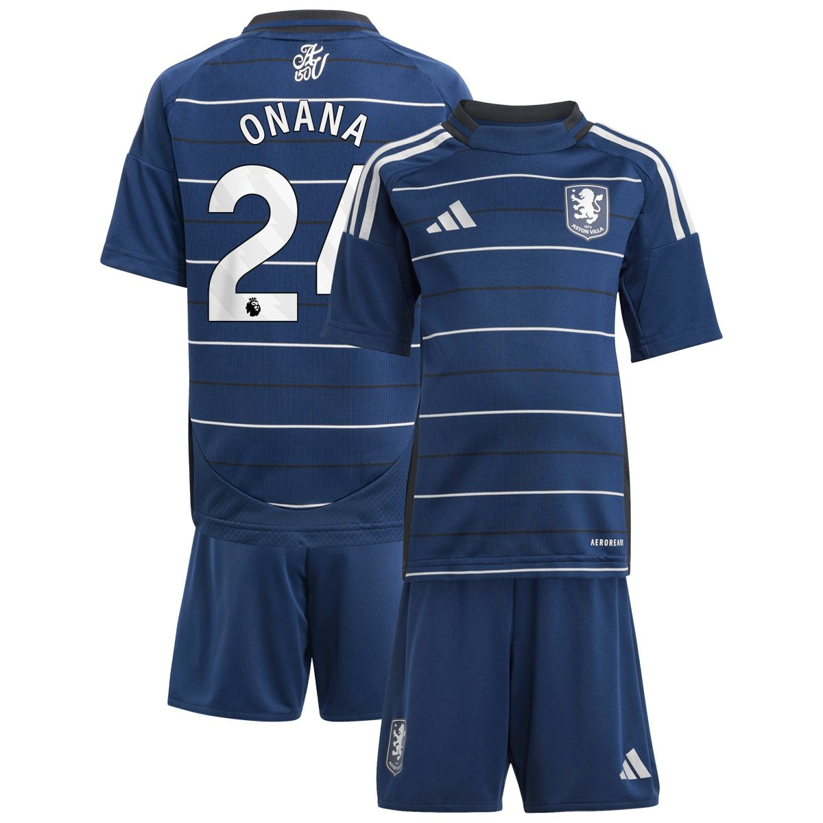 aston villa adidas third minikit 2024-25 with onana 24 printing Collection | Official Aston Villa FC Gear Online