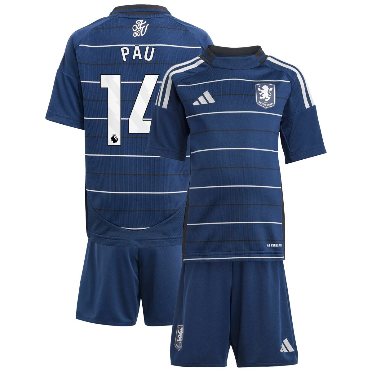 aston villa adidas third minikit 2024-25 with pau 14 printing Collection | Official Aston Villa FC Gear Online