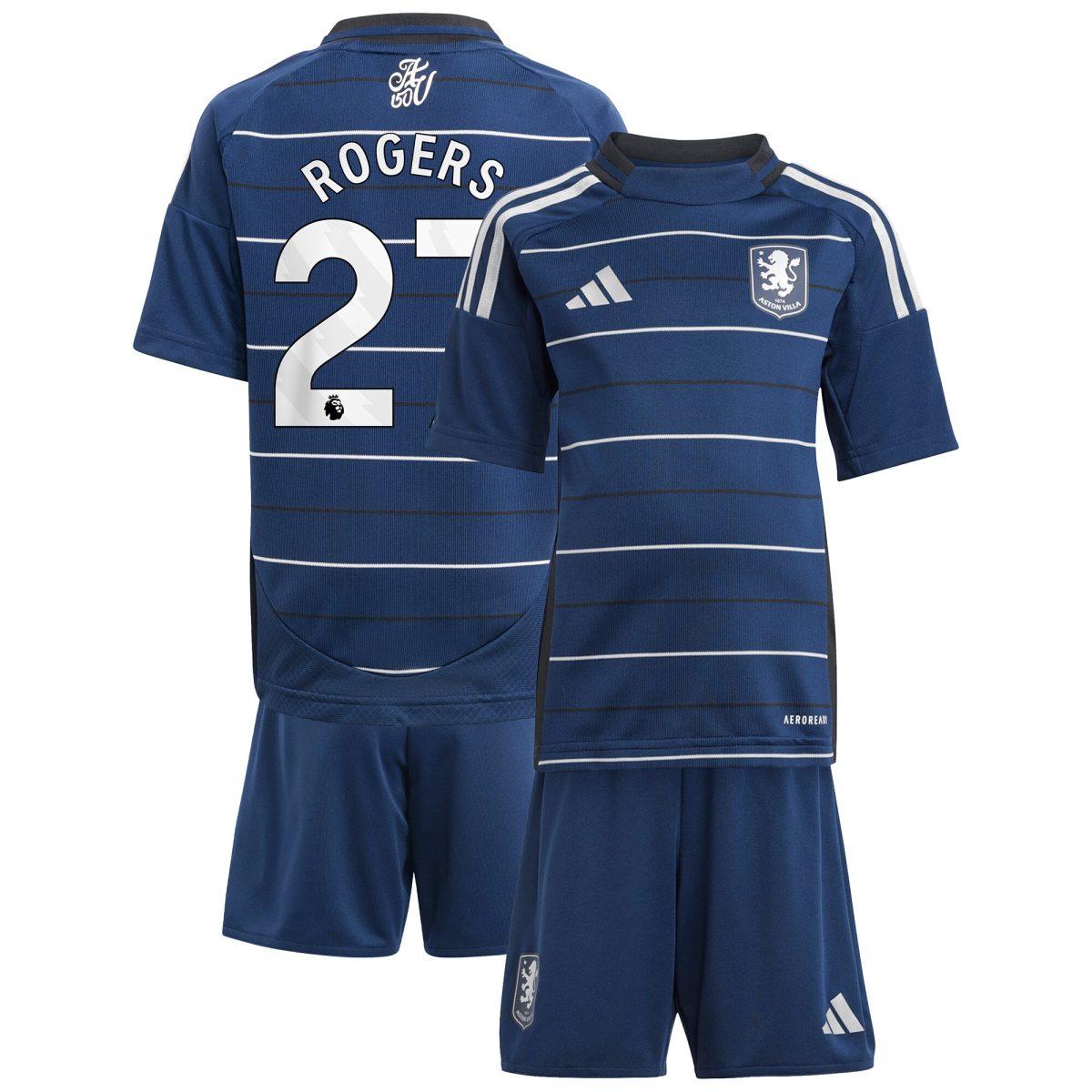 aston villa adidas third minikit 2024-25 with rogers 27 printing Collection | Official Aston Villa FC Gear Online