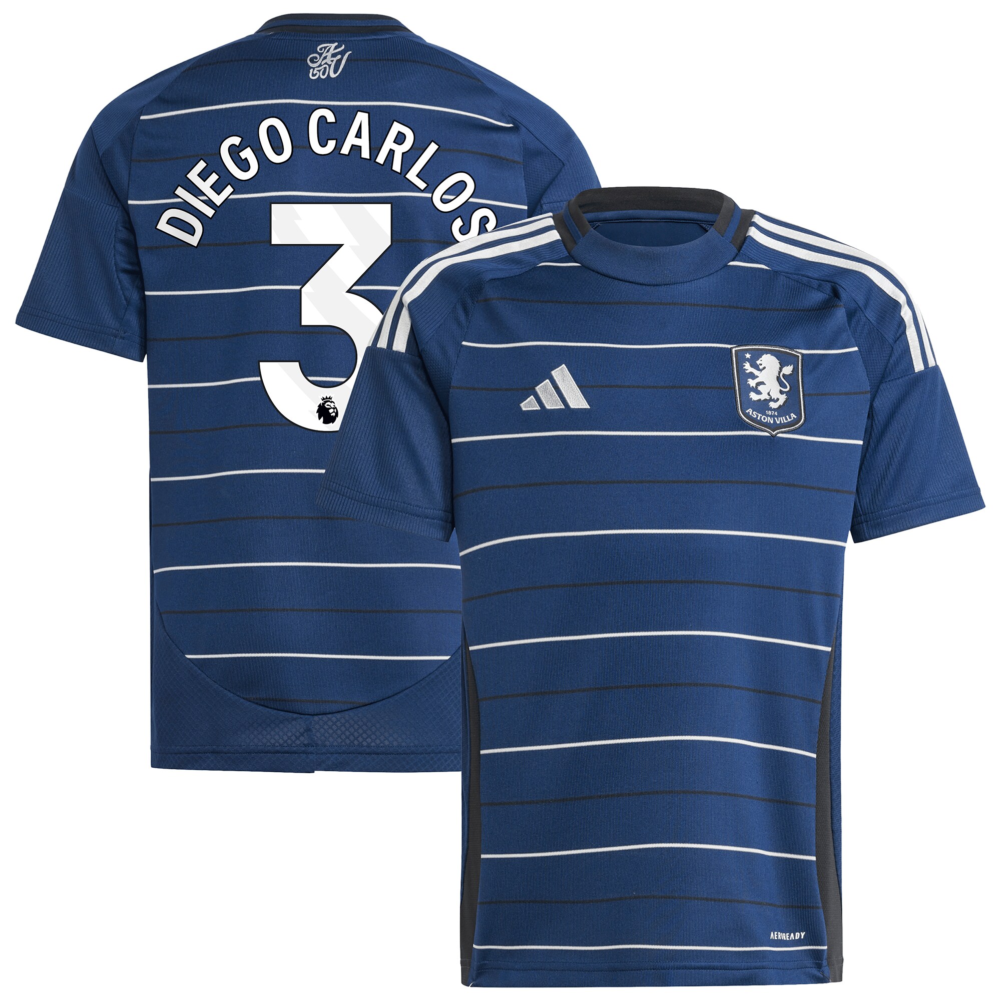 aston villa adidas third shirt 2024-25 – kids with diego carlos 3 printing Collection | Official Aston Villa FC Gear Online