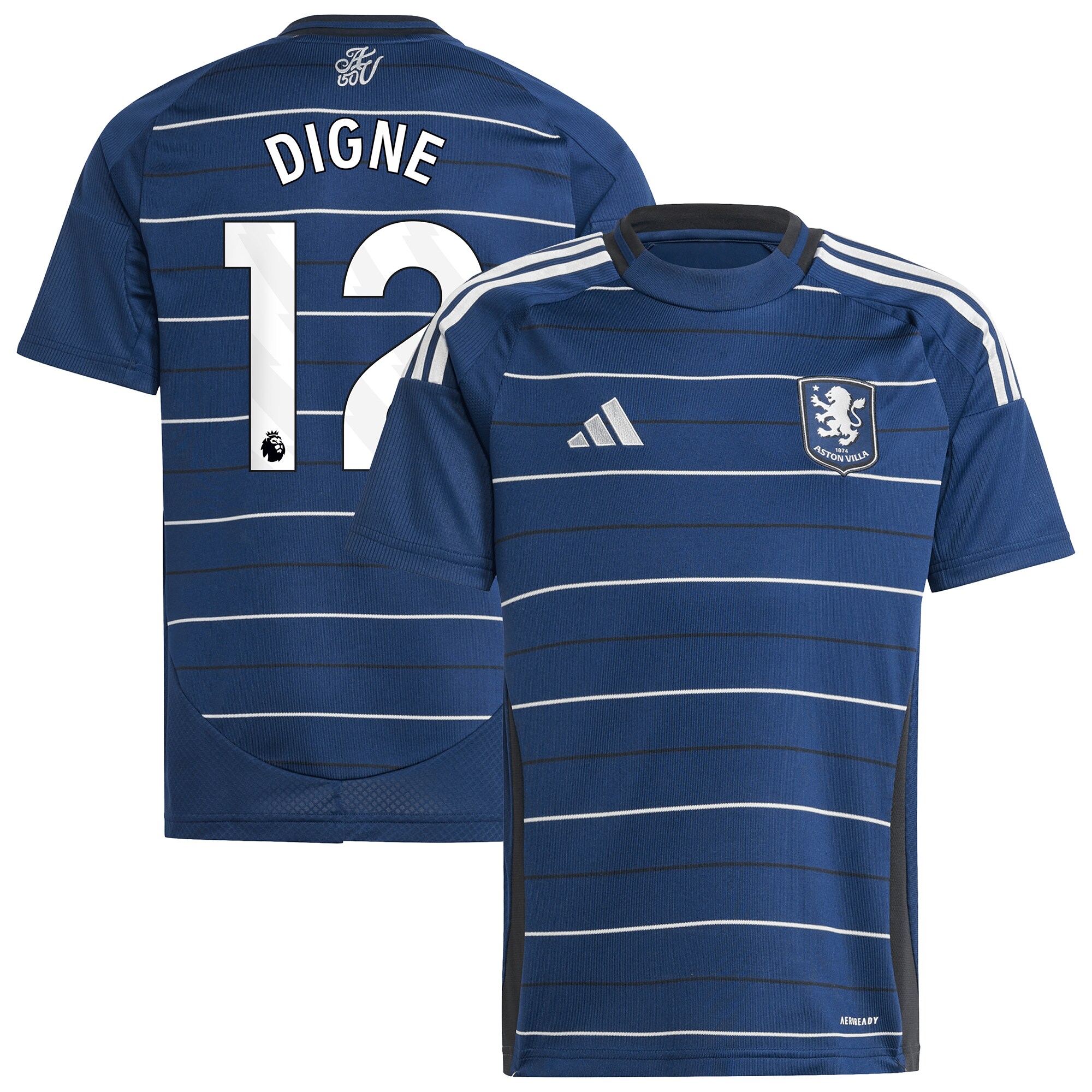 aston villa adidas third shirt 2024-25 – kids with digne 12 printing Collection | Official Aston Villa FC Gear Online