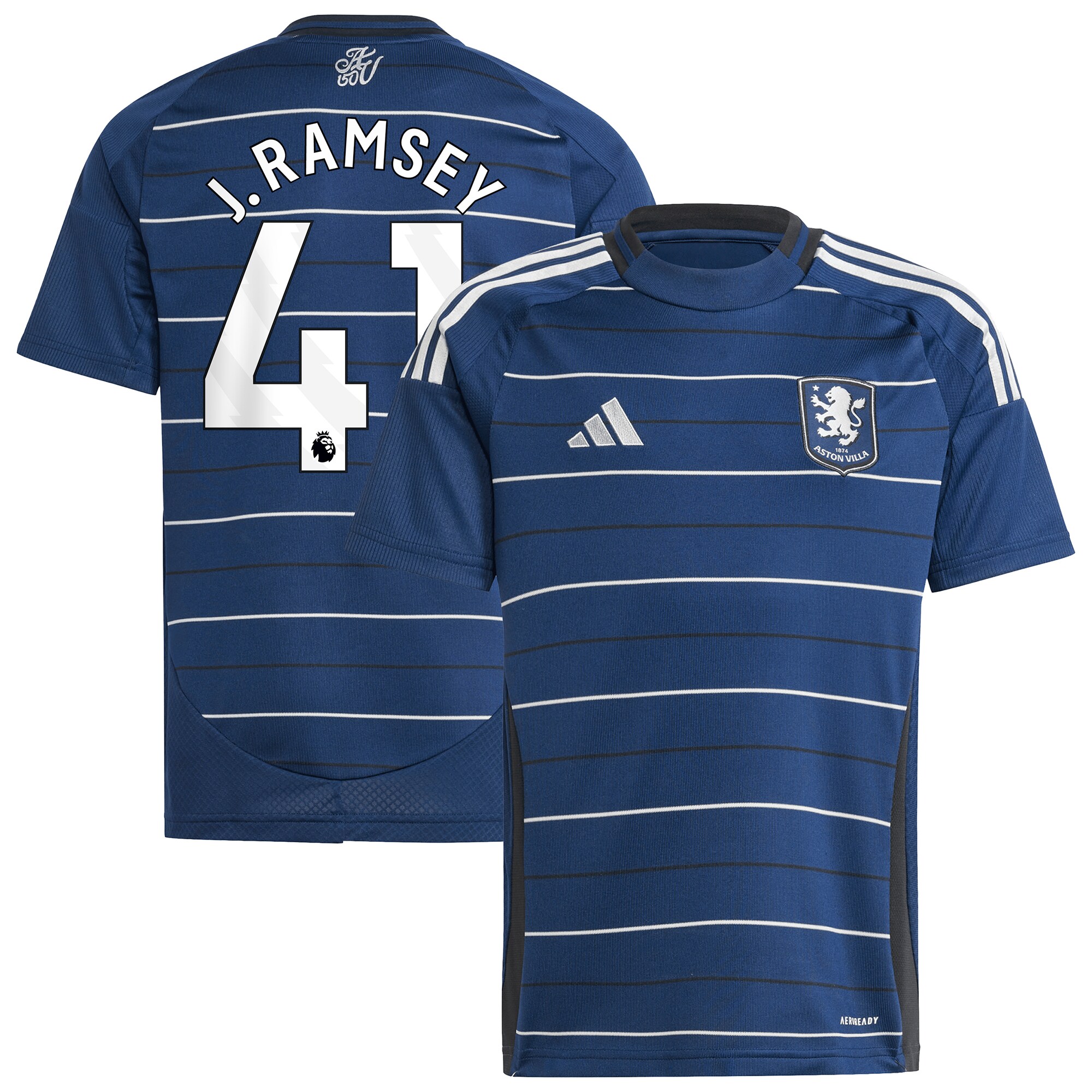 aston villa adidas third shirt 2024-25 – kids with j. ramsey 41 printing Collection | Official Aston Villa FC Gear Online