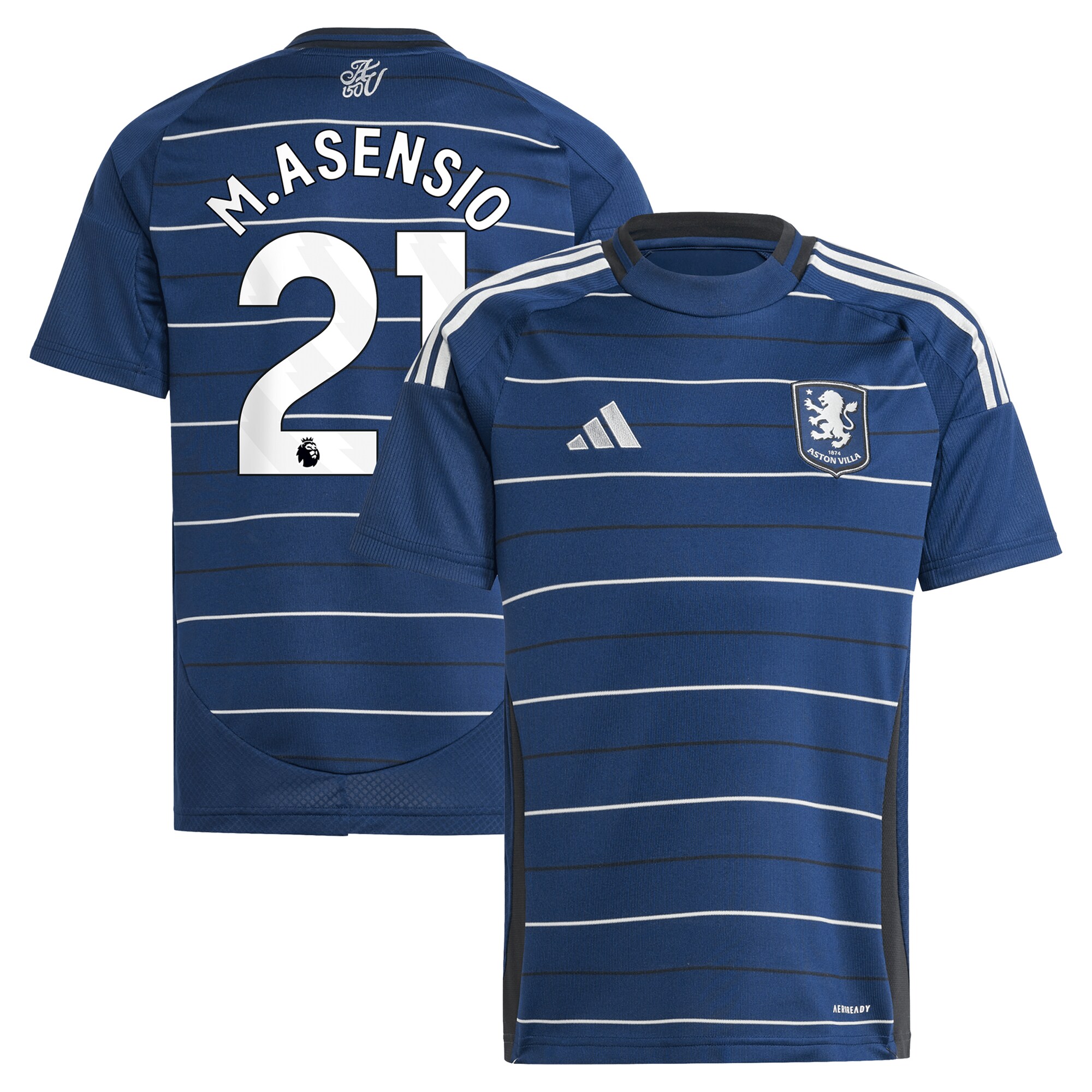 aston villa adidas third shirt 2024-25 – kids with m.asensio 21 printing Collection | Official Aston Villa FC Gear Online