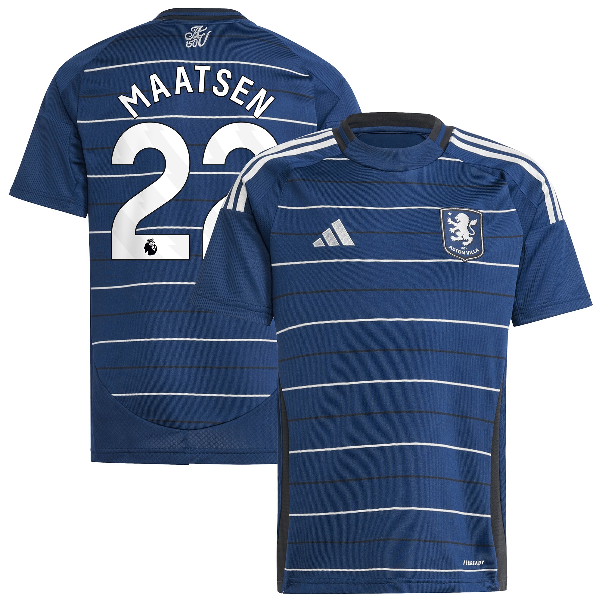 aston villa adidas third shirt 2024-25 – kids with maatsen 22 printing Collection | Official Aston Villa FC Gear Online