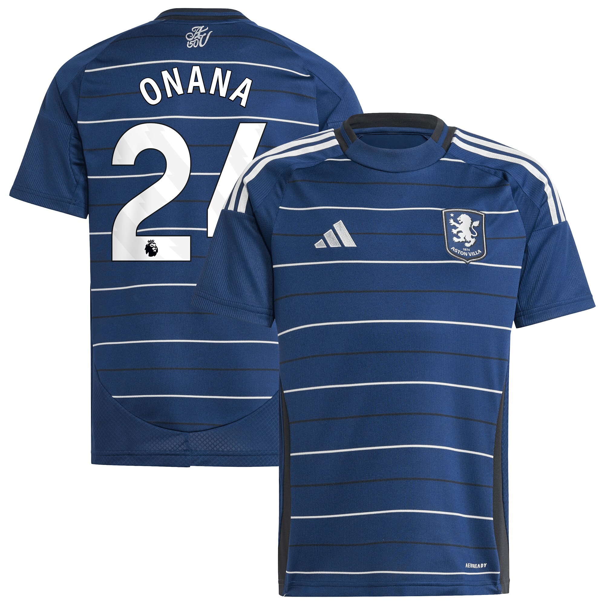 aston villa adidas third shirt 2024-25 – kids with onana 24 printing Collection | Official Aston Villa FC Gear Online