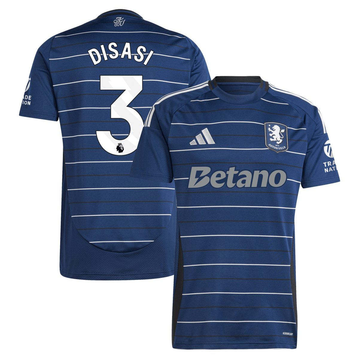 aston villa adidas third shirt 2024-25 with disasi 3 printing Collection | Official Aston Villa FC Gear Online