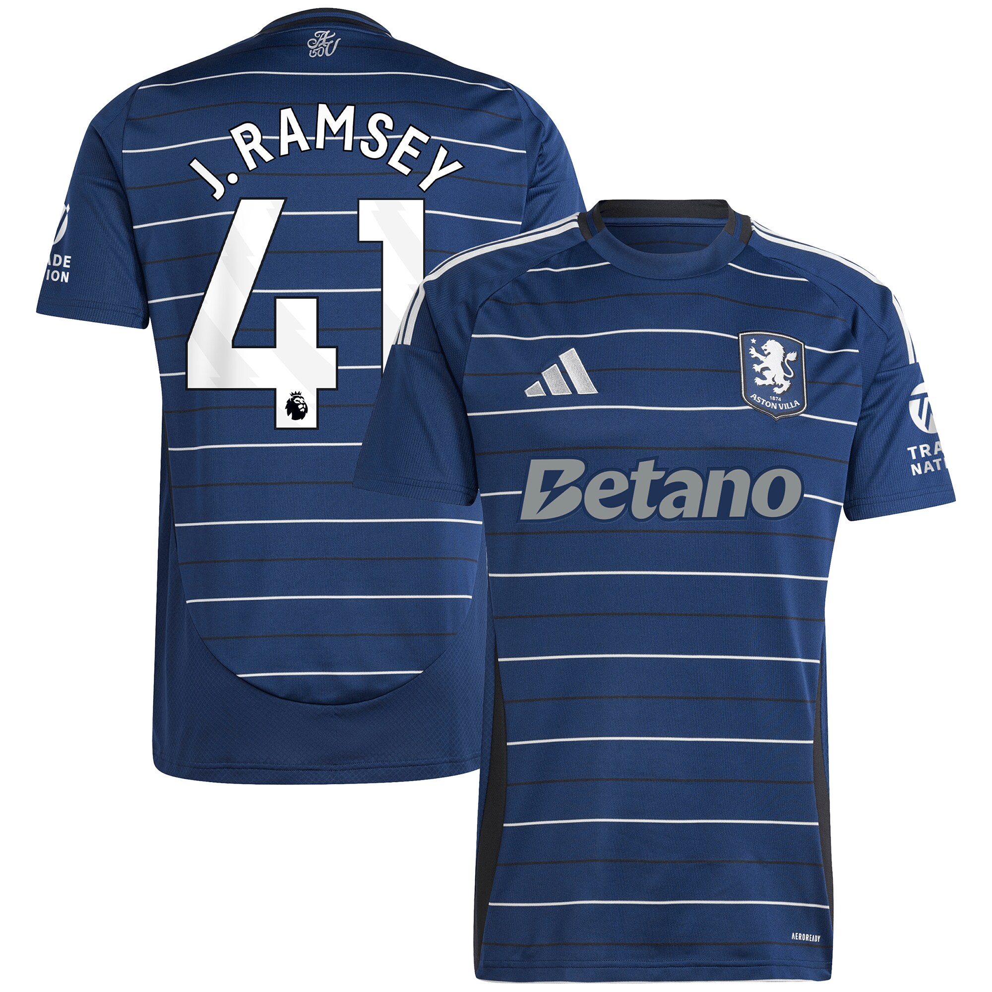 aston villa adidas third shirt 2024-25 with j. ramsey 41 printing Collection | Official Aston Villa FC Gear Online
