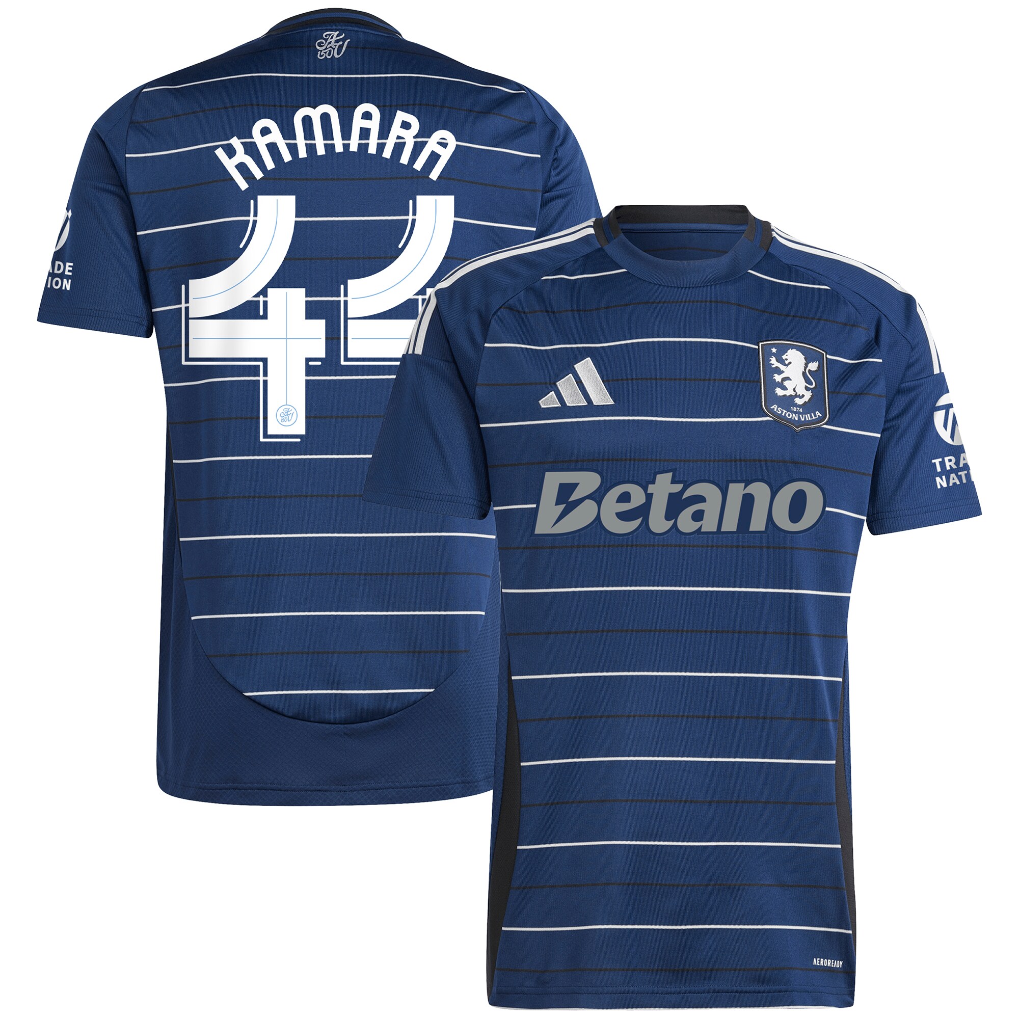 aston villa adidas third shirt 2024-25 with kamara 44 cup printing Collection | Official Aston Villa FC Gear Online