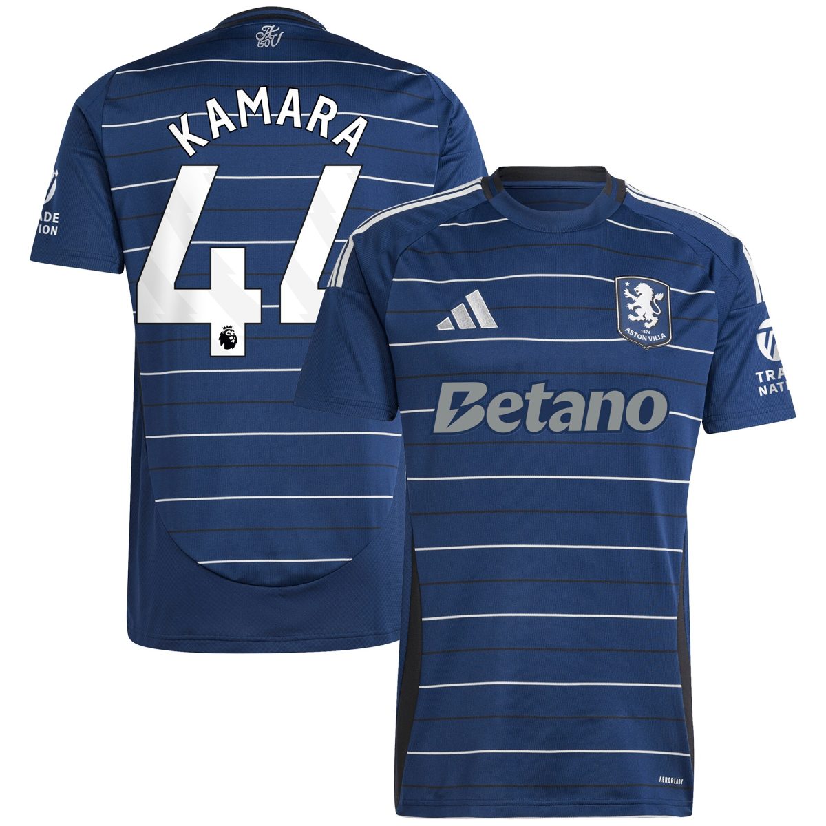 aston villa adidas third shirt 2024-25 with kamara 44 printing Collection | Official Aston Villa FC Gear Online