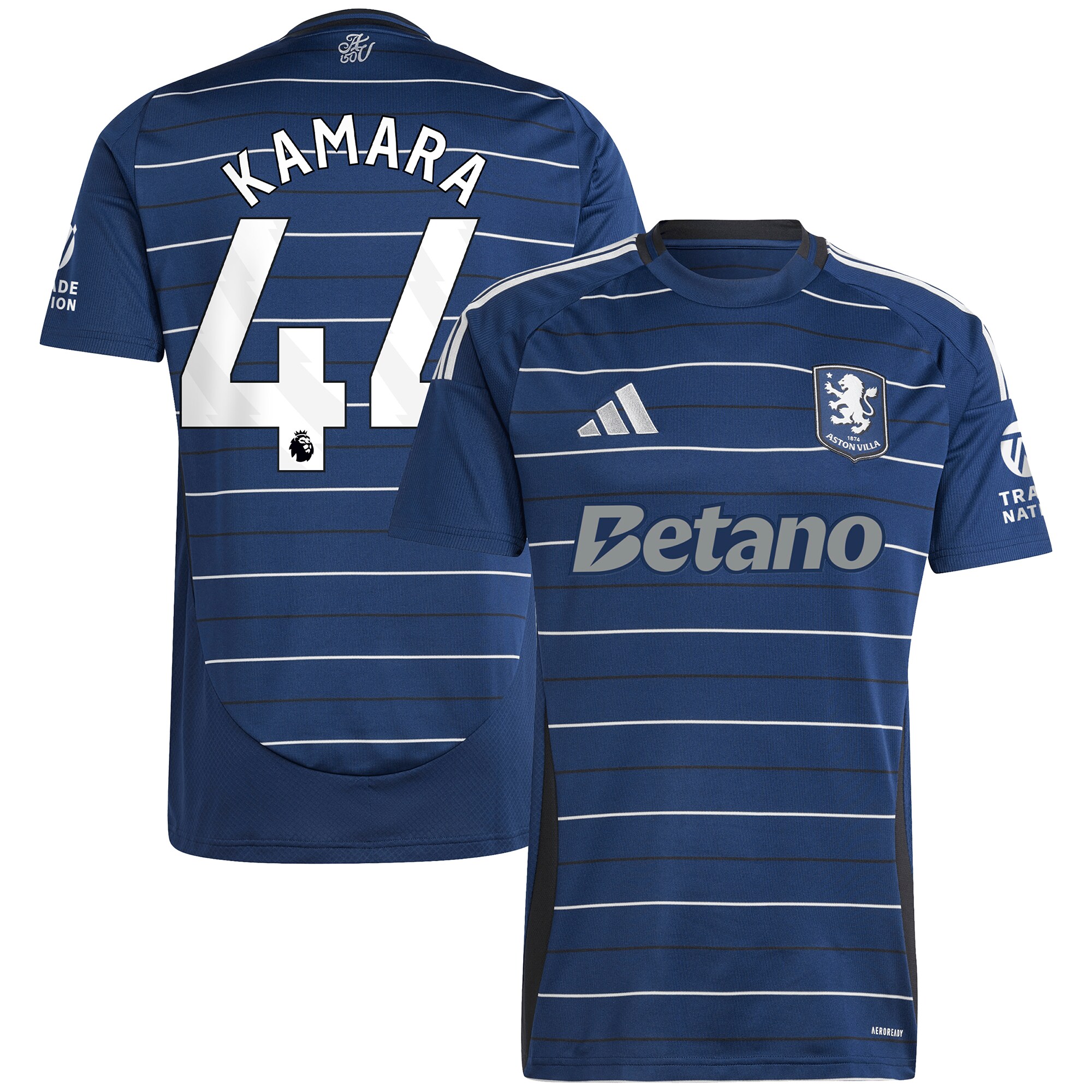 aston villa adidas third shirt 2024-25 with kamara 44 printing Collection | Official Aston Villa FC Gear Online