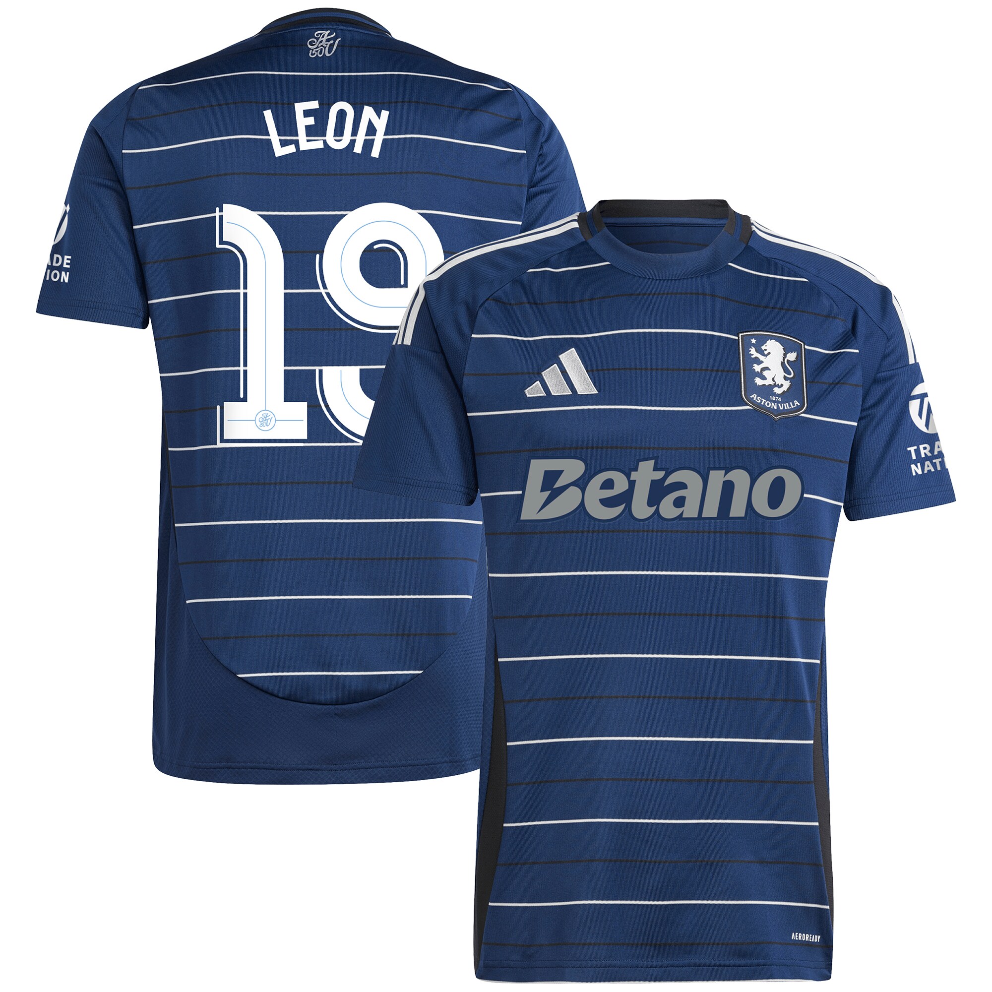 aston villa adidas third shirt 2024-25 with leon 19 cup printing Collection | Official Aston Villa FC Gear Online