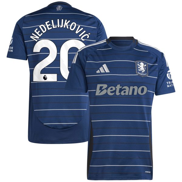 aston villa adidas third shirt 2024-25 with nedeljković 20 printing Collection | Official Aston Villa FC Gear Online
