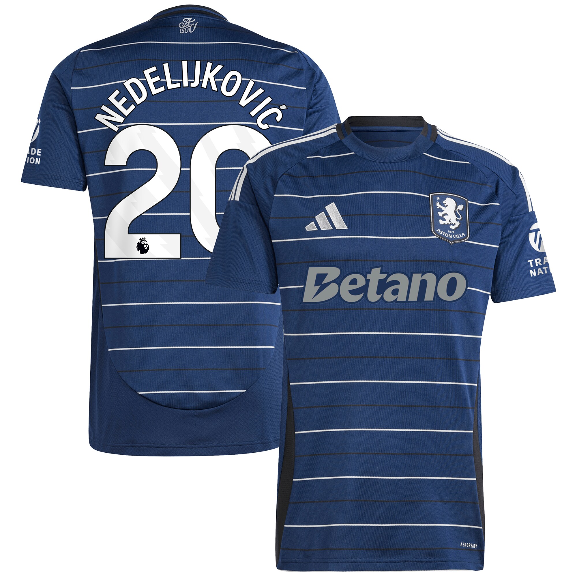 aston villa adidas third shirt 2024-25 with nedeljković 20 printing Collection | Official Aston Villa FC Gear Online