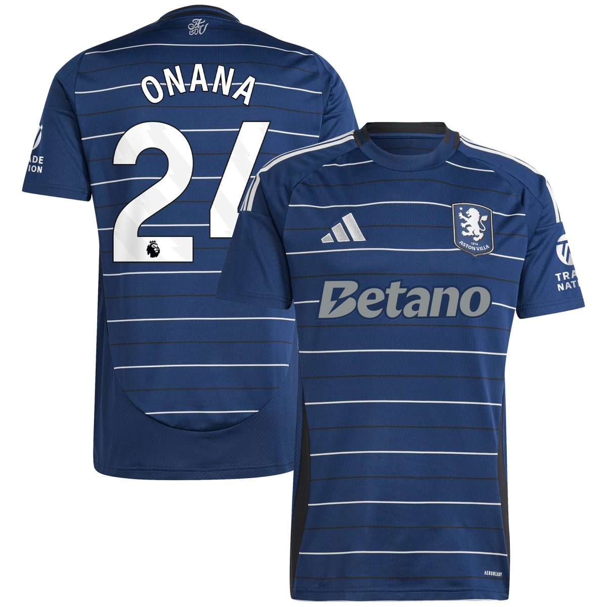 aston villa adidas third shirt 2024-25 with onana 24 printing Collection | Official Aston Villa FC Gear Online