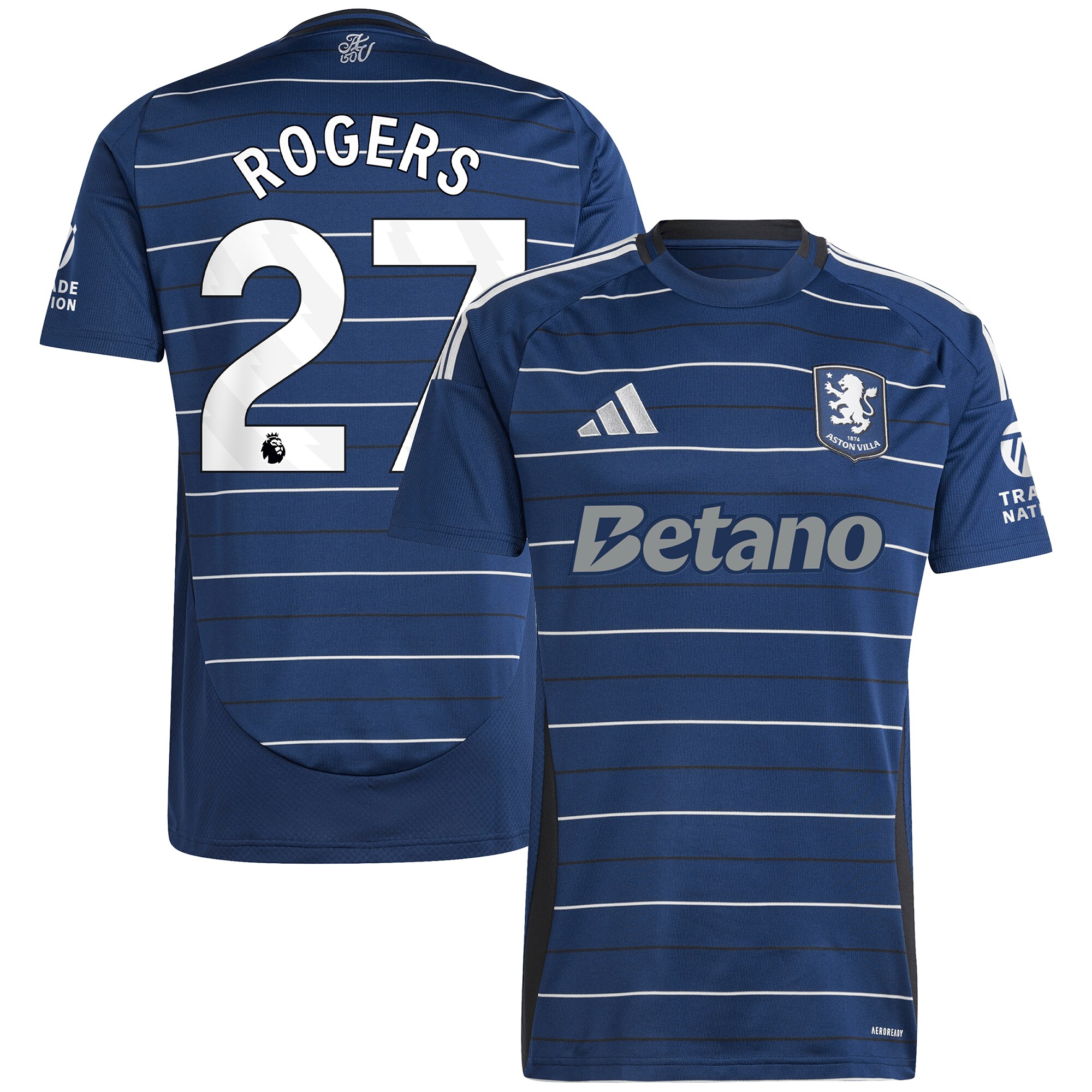 aston villa adidas third shirt 2024-25 with rogers 27 printing Collection | Official Aston Villa FC Gear Online
