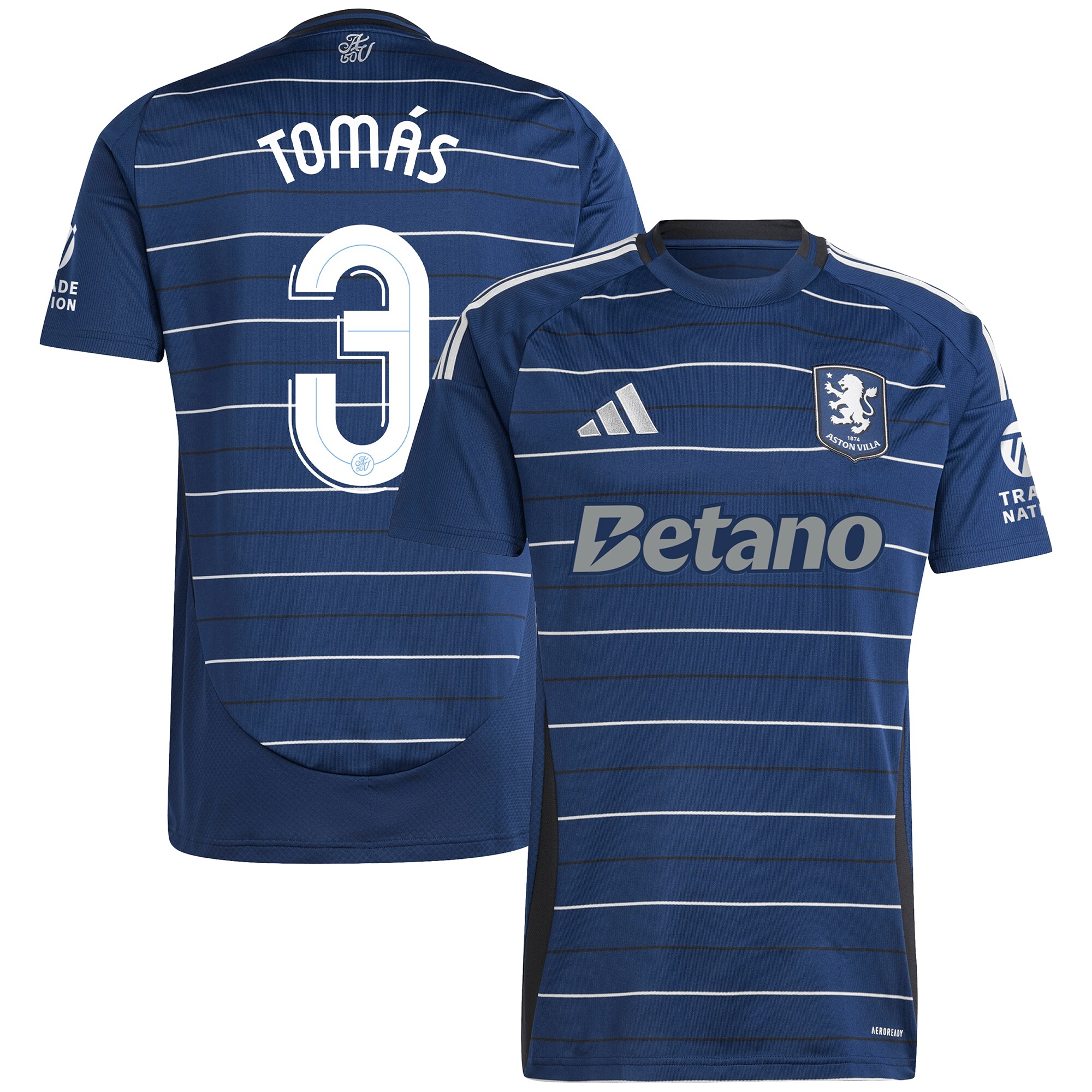 aston villa adidas third shirt 2024-25 with tomás 3 cup printing Collection | Official Aston Villa FC Gear Online