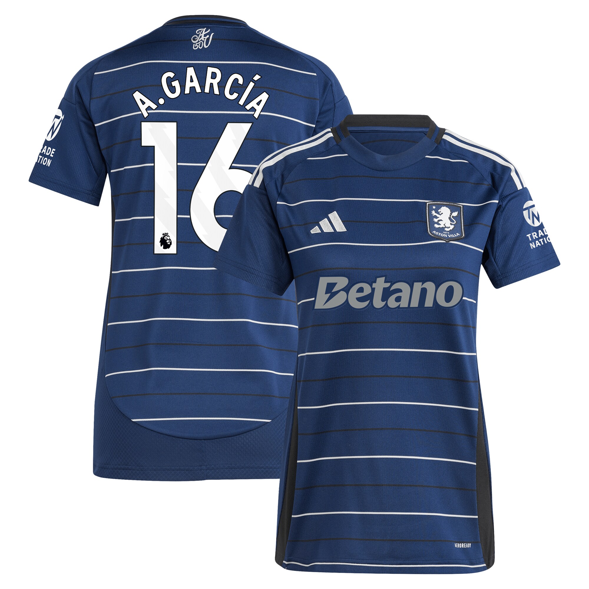 aston villa adidas third shirt 2024-25 – womens with a.garcía 16 printing Collection | Official Aston Villa FC Gear Online