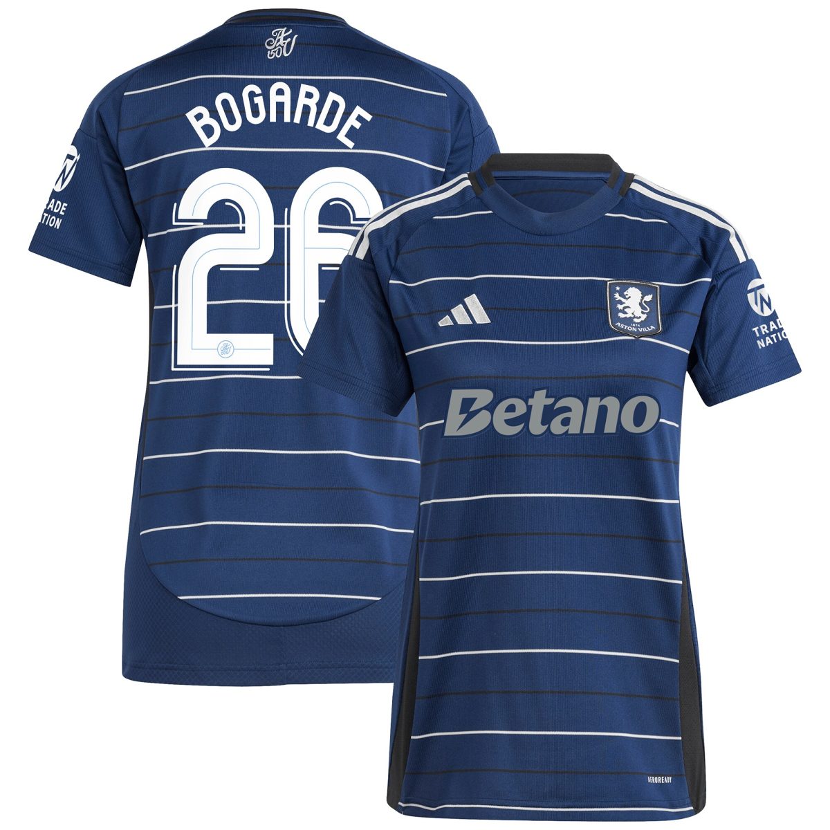 aston villa adidas third shirt 2024-25 – womens with bogarde 26 cup printing Collection | Official Aston Villa FC Gear Online