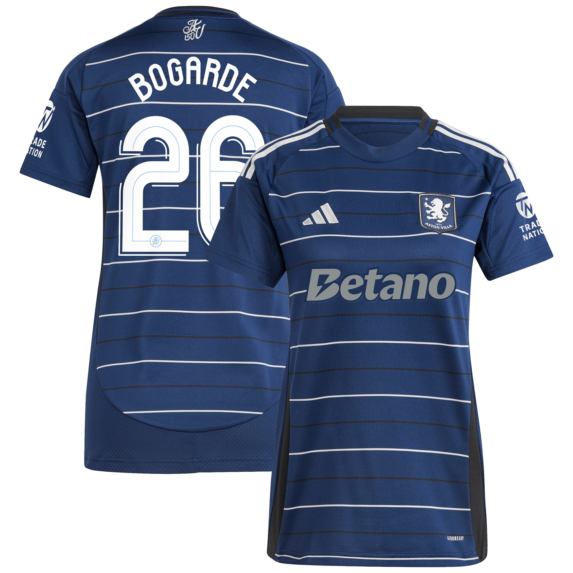 aston villa adidas third shirt 2024-25 – womens with bogarde 26 cup printing Collection | Official Aston Villa FC Gear Online