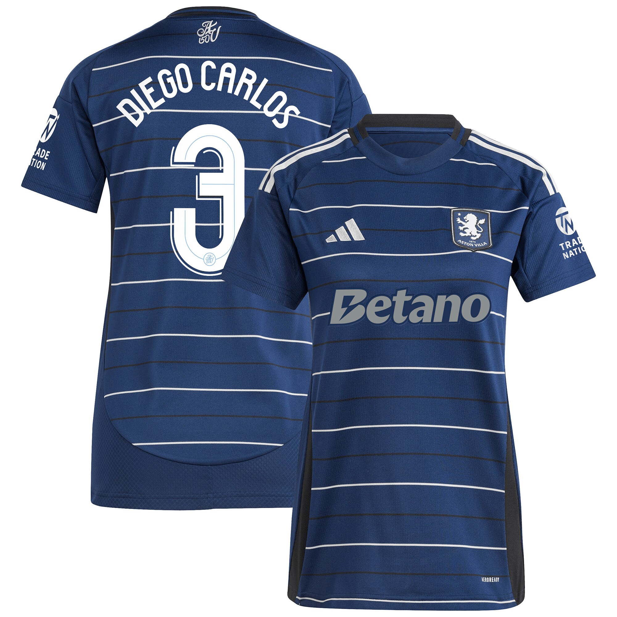 aston villa adidas third shirt 2024-25 – womens with diego carlos 3 cup printing Collection | Official Aston Villa FC Gear Online