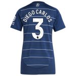 aston villa adidas third shirt 2024-25 – womens with diego carlos 3 printing Collection | Official Aston Villa FC Gear Online