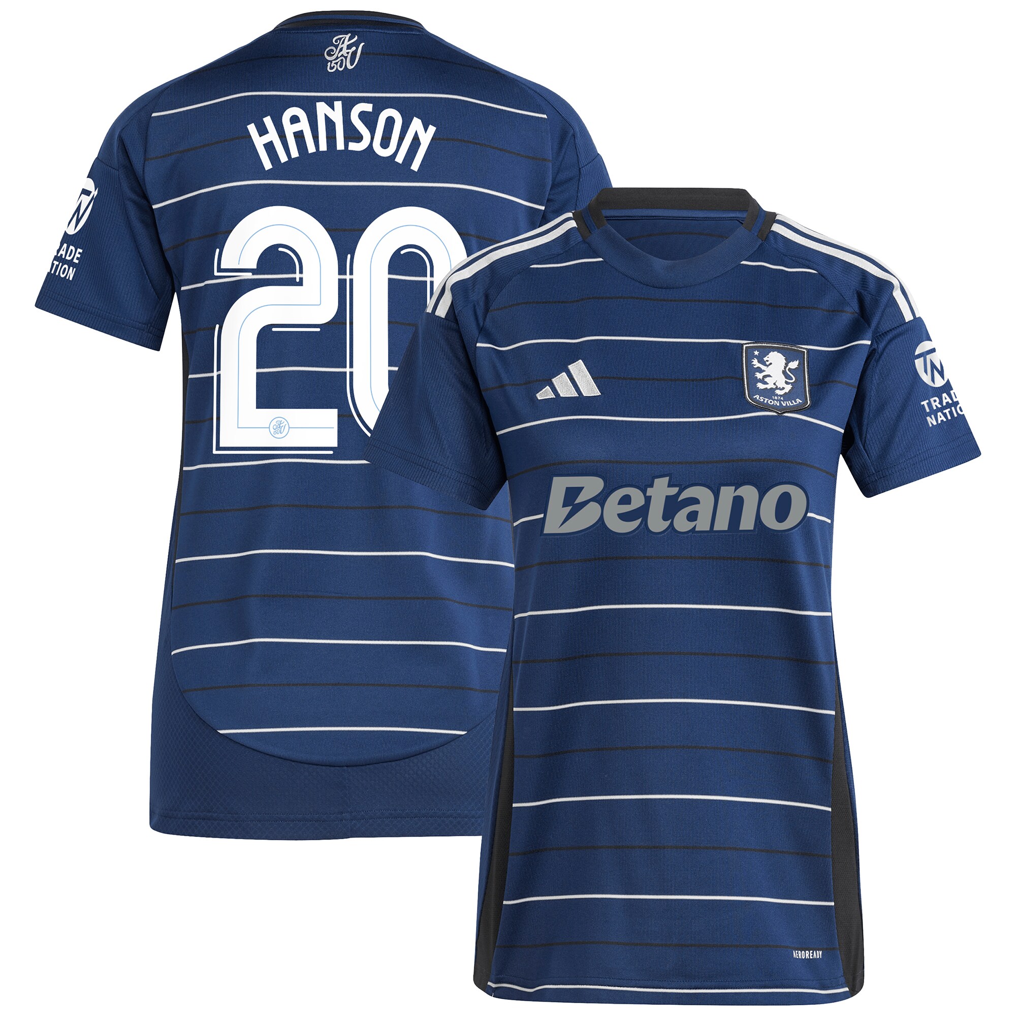 aston villa adidas third shirt 2024-25 – womens with hanson 20 cup printing Collection | Official Aston Villa FC Gear Online