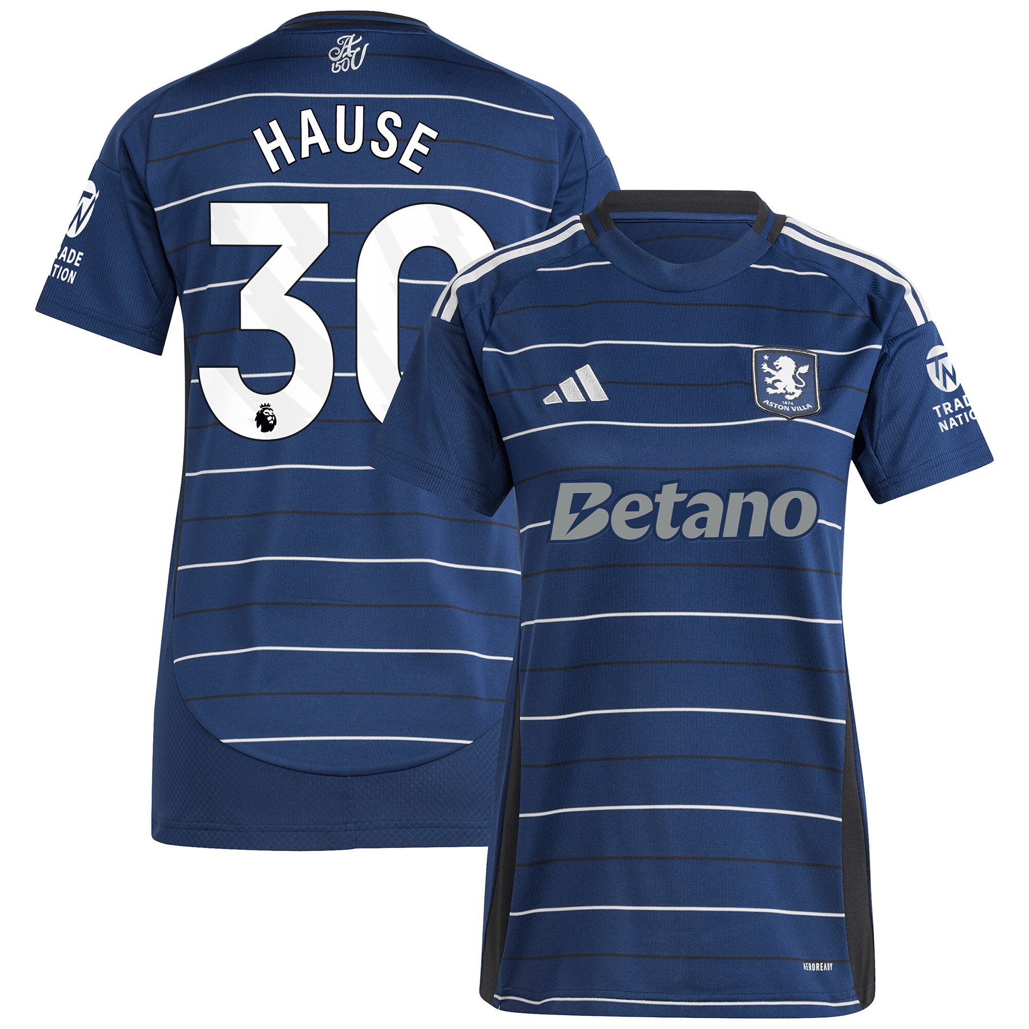 aston villa adidas third shirt 2024-25 – womens with hause 30 printing Collection | Official Aston Villa FC Gear Online