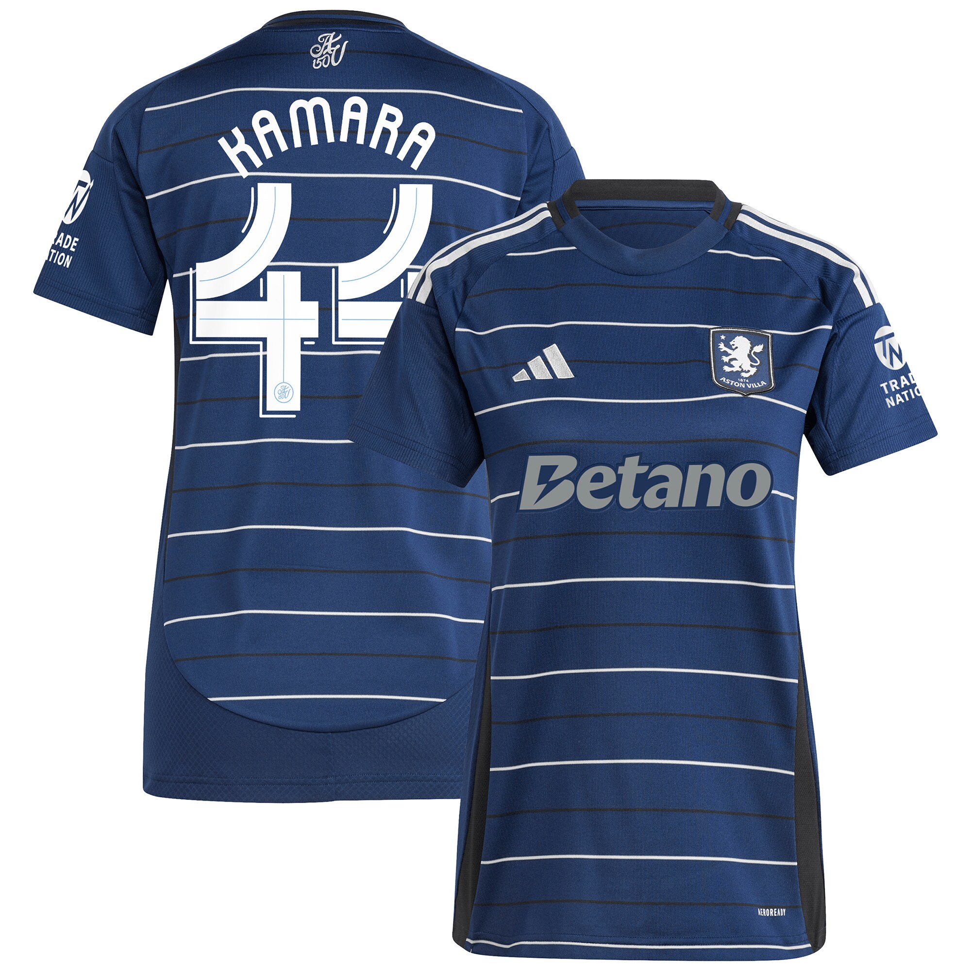aston villa adidas third shirt 2024-25 – womens with kamara 44 cup printing Collection | Official Aston Villa FC Gear Online