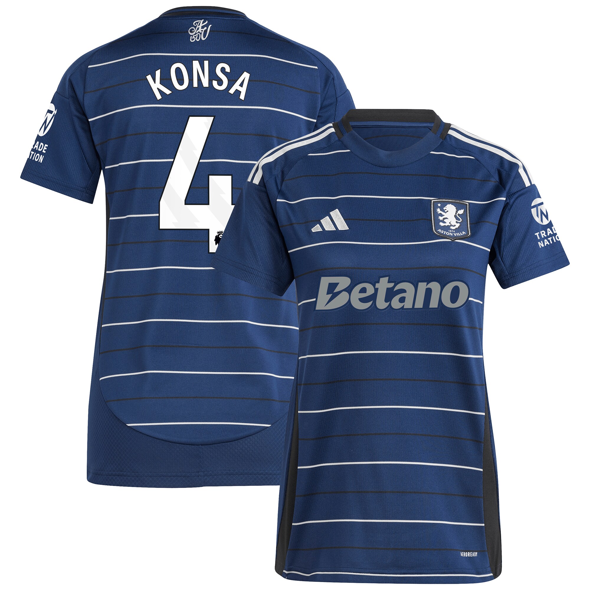 aston villa adidas third shirt 2024-25 – womens with konsa 4 printing Collection | Official Aston Villa FC Gear Online