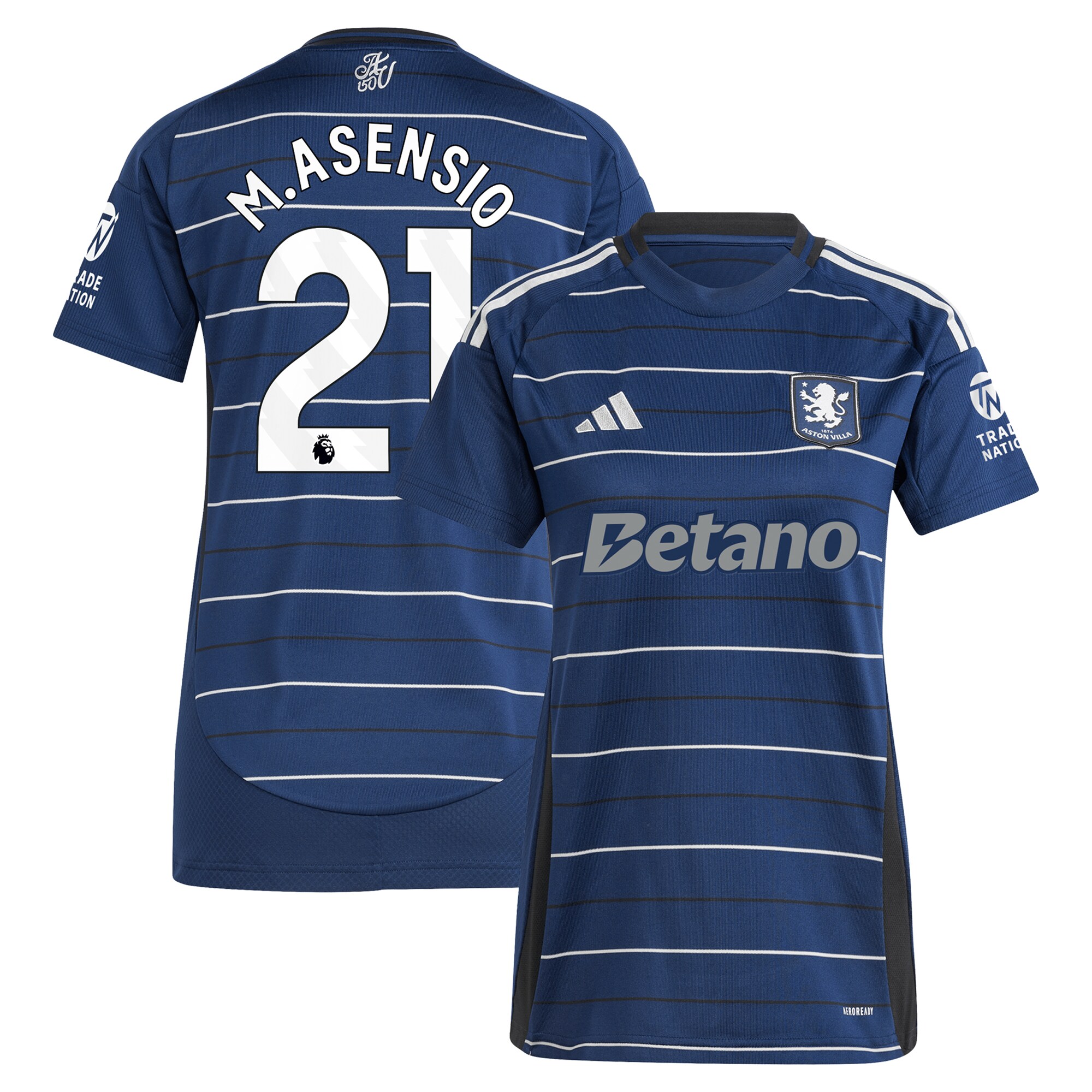 aston villa adidas third shirt 2024-25 – womens with m.asensio 21 printing Collection | Official Aston Villa FC Gear Online