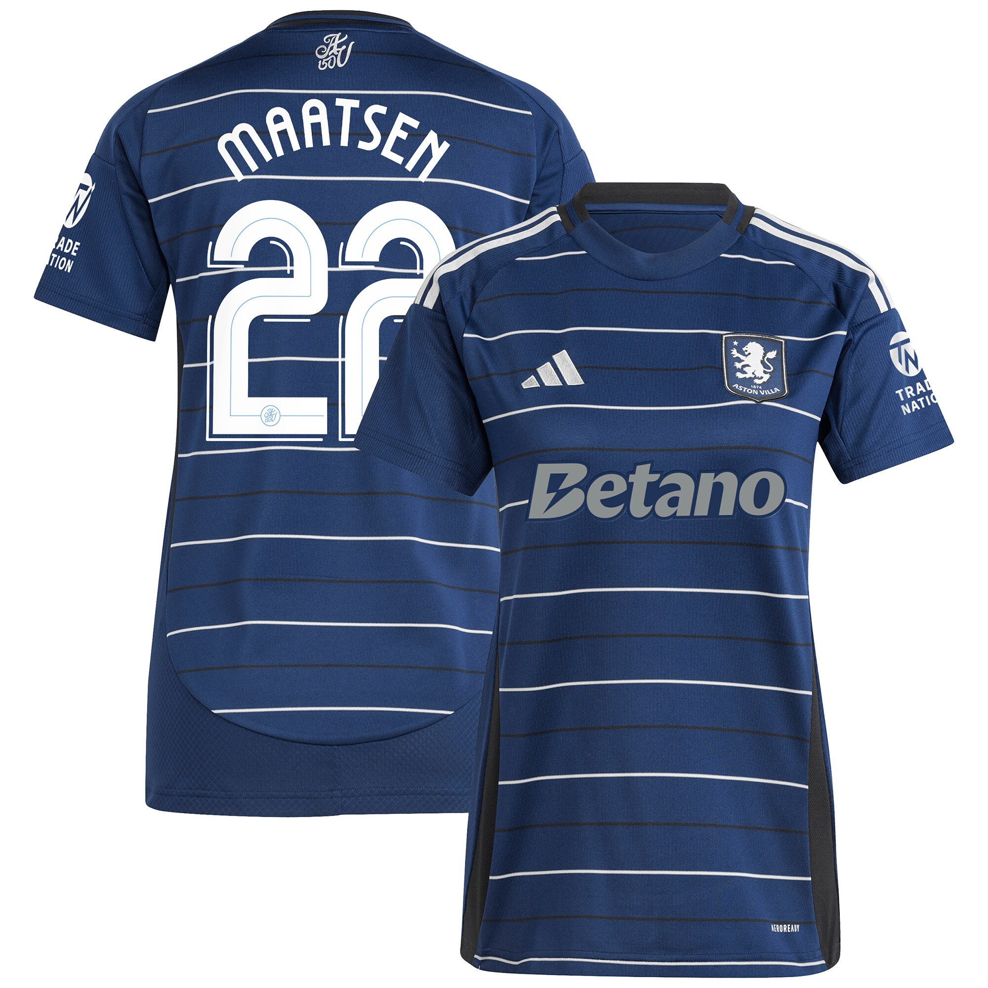 aston villa adidas third shirt 2024-25 – womens with maatsen 22 cup printing Collection | Official Aston Villa FC Gear Online