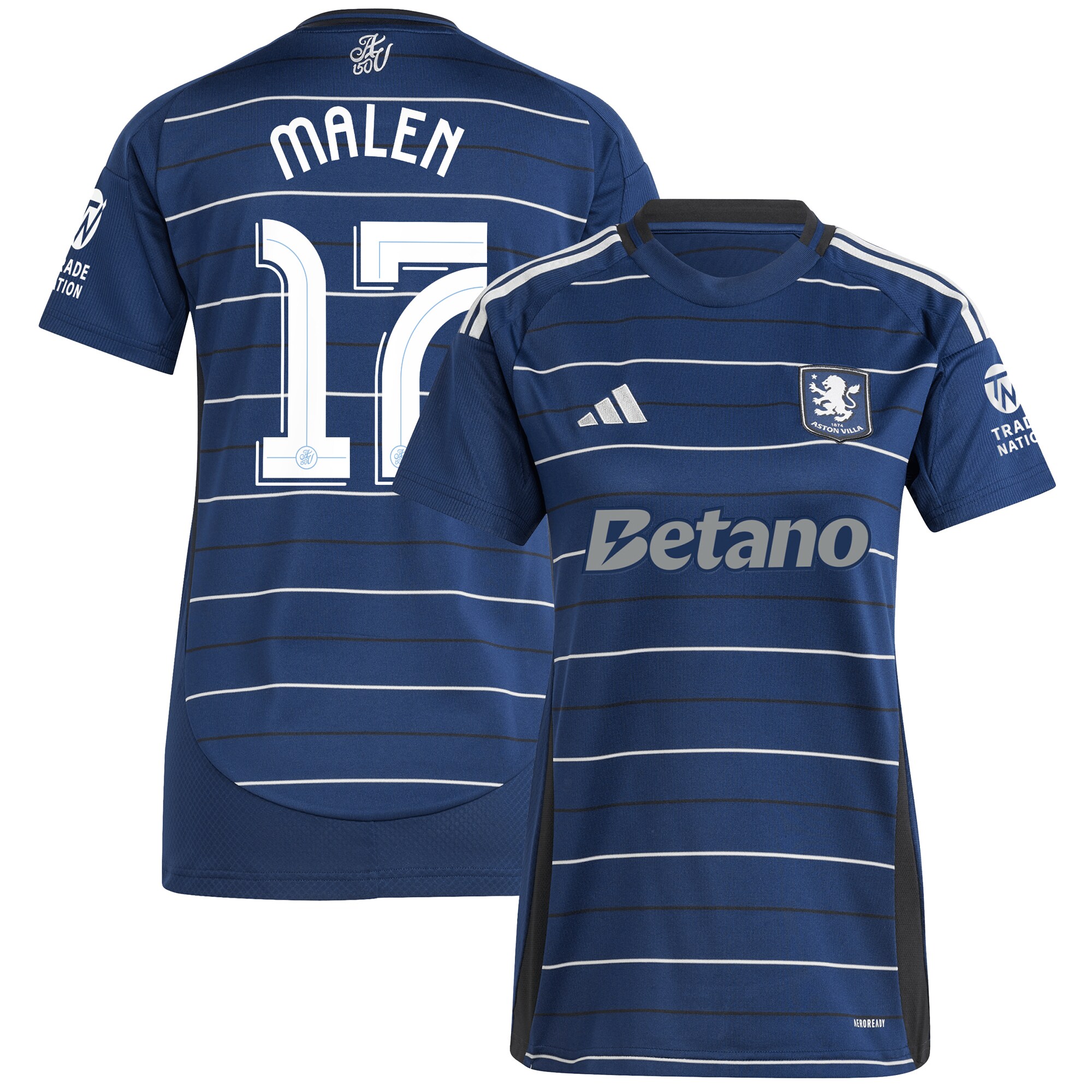 aston villa adidas third shirt 2024-25 – womens with malen 17 cup printing Collection | Official Aston Villa FC Gear Online