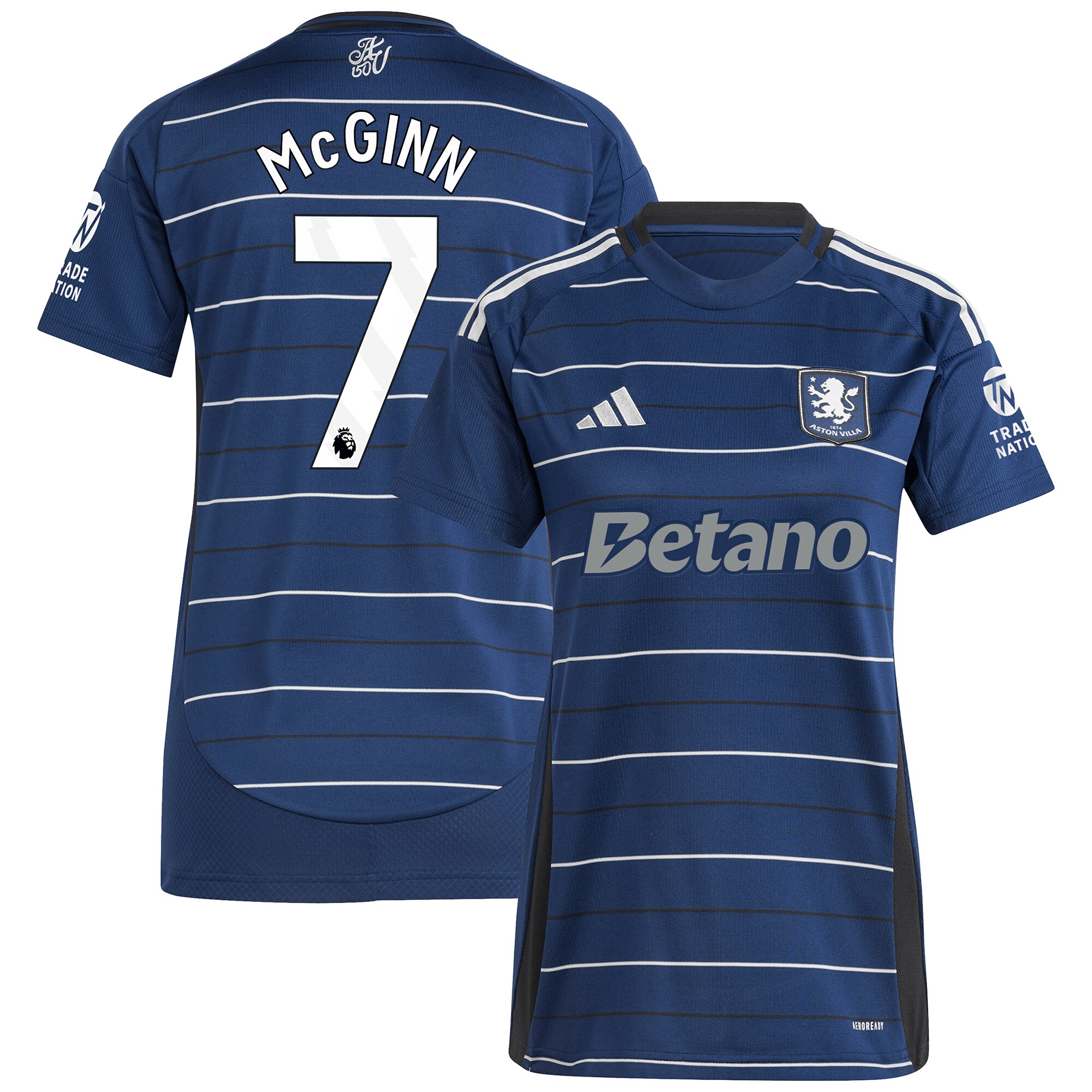 aston villa adidas third shirt 2024-25 – womens with mcginn 7 printing Collection | Official Aston Villa FC Gear Online