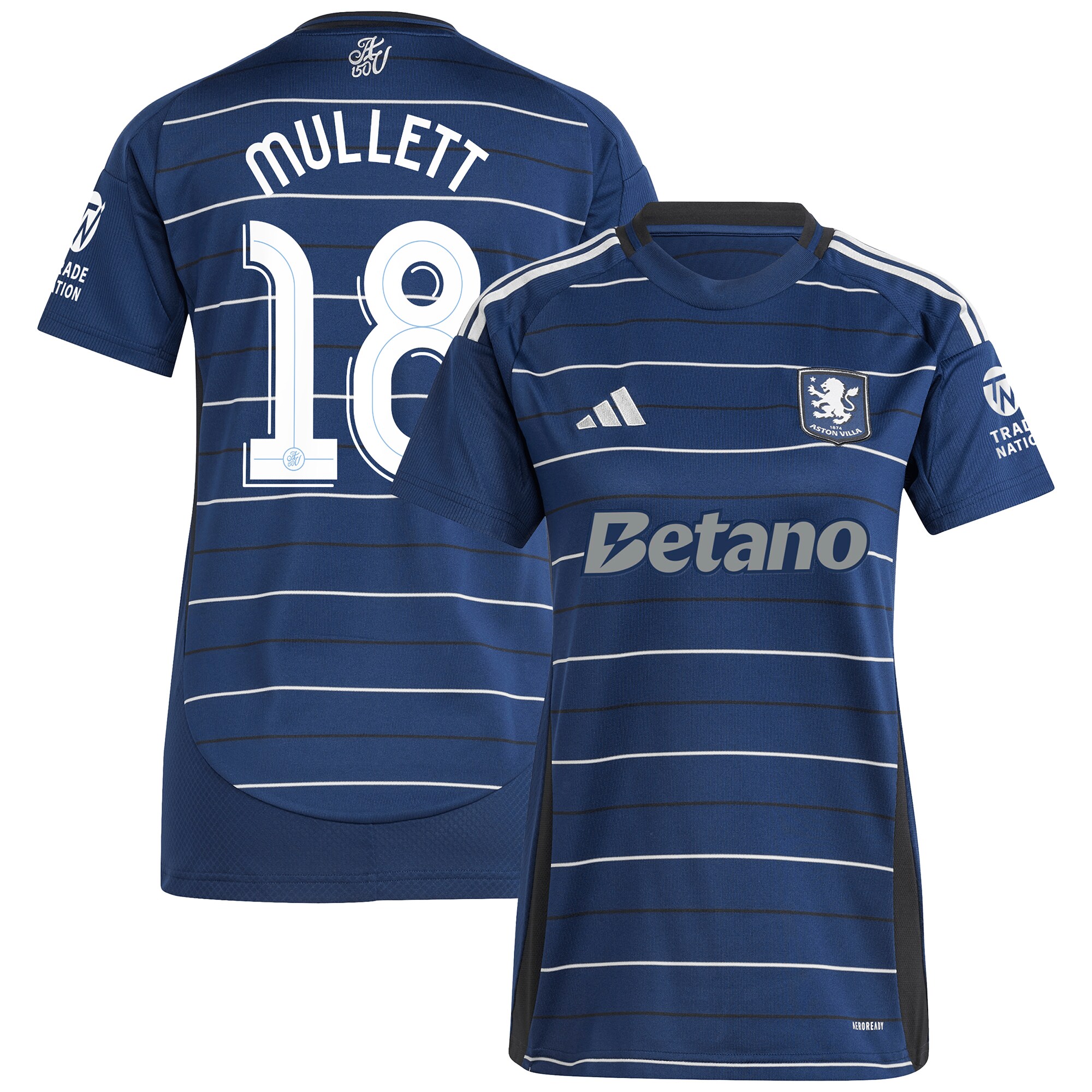 aston villa adidas third shirt 2024-25 – womens with mullett 18 cup printing Collection | Official Aston Villa FC Gear Online