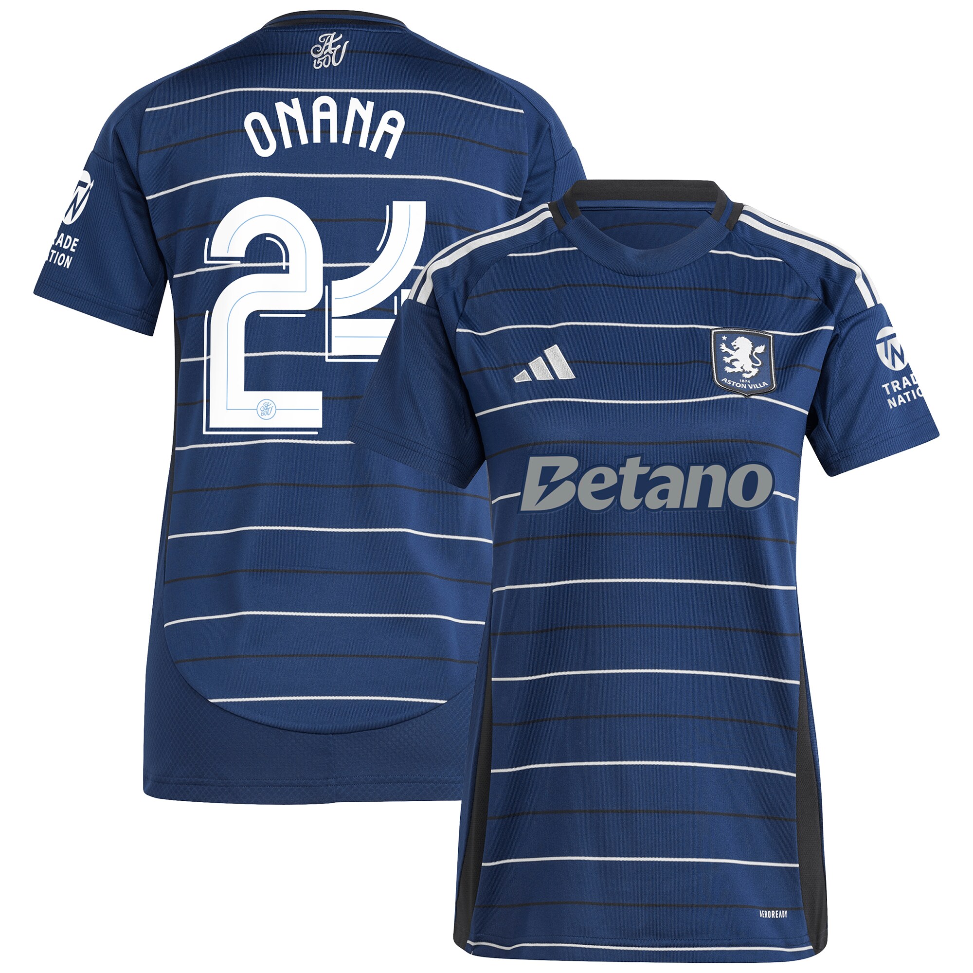 aston villa adidas third shirt 2024-25 – womens with onana 24 cup printing Collection | Official Aston Villa FC Gear Online