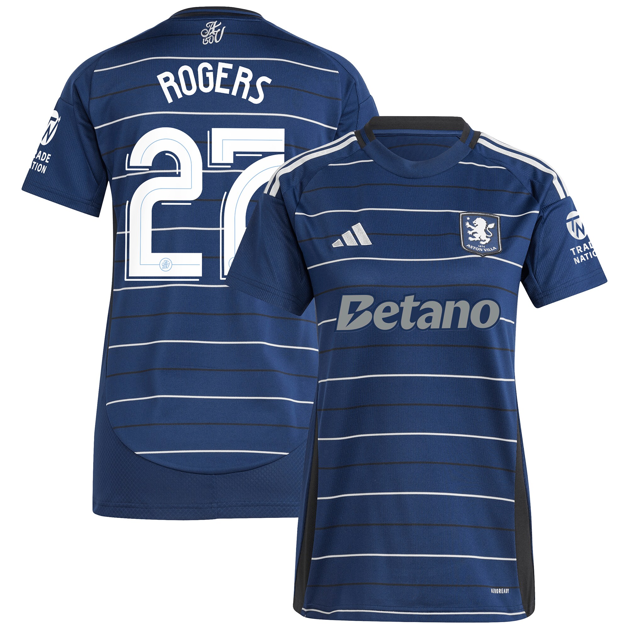 aston villa adidas third shirt 2024-25 – womens with rogers 27 cup printing Collection | Official Aston Villa FC Gear Online