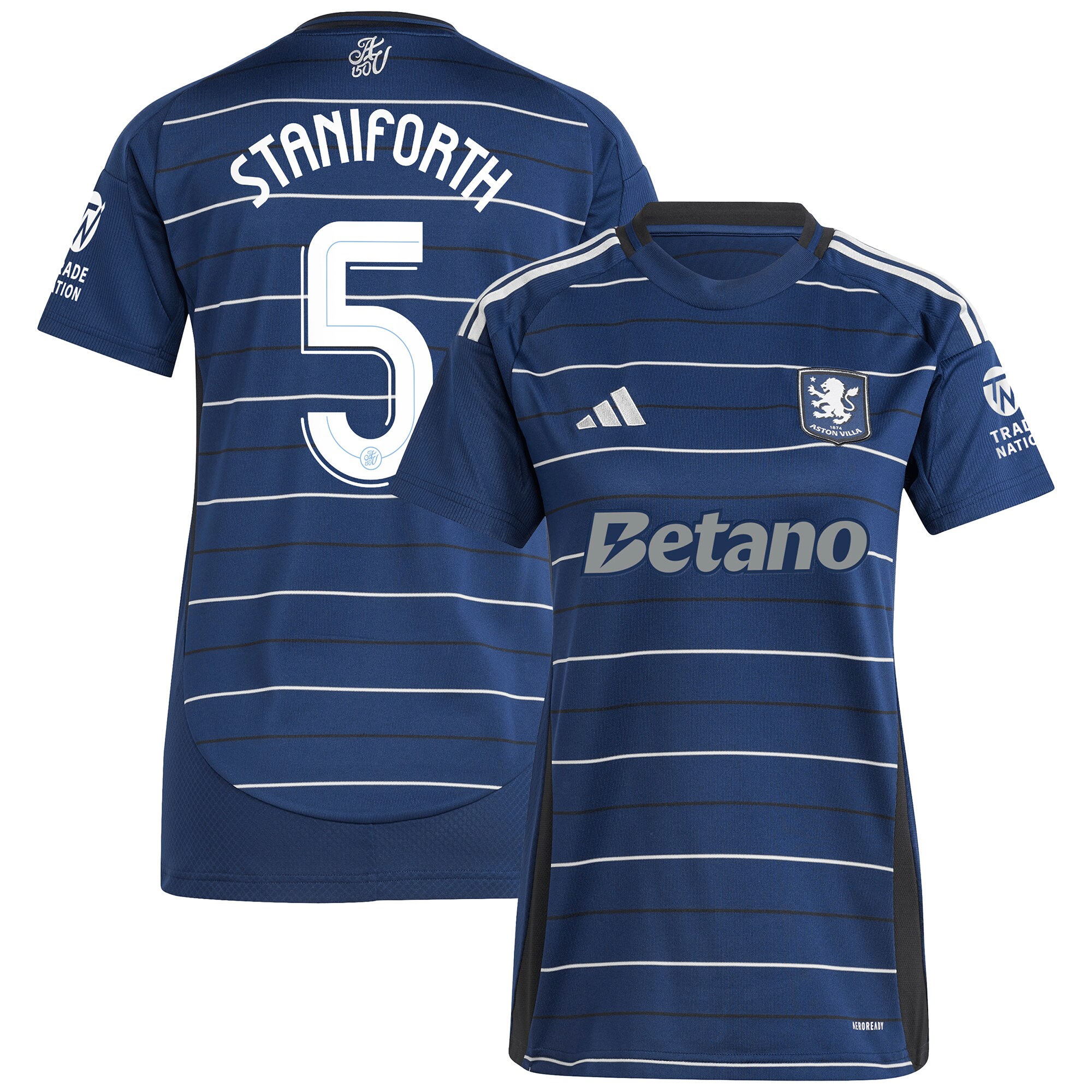 aston villa adidas third shirt 2024-25 – womens with staniforth 5 cup printing Collection | Official Aston Villa FC Gear Online