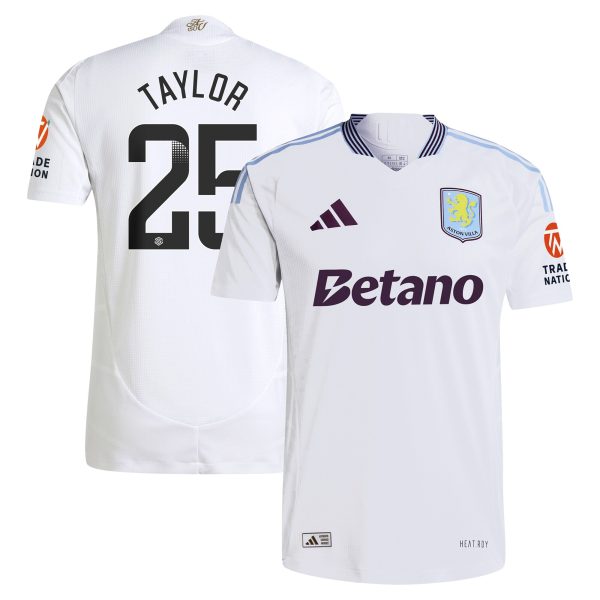 aston villa adidas wsl away authentic shirt 2024-25 with taylor 25 printing Collection | Official Aston Villa FC Gear Online