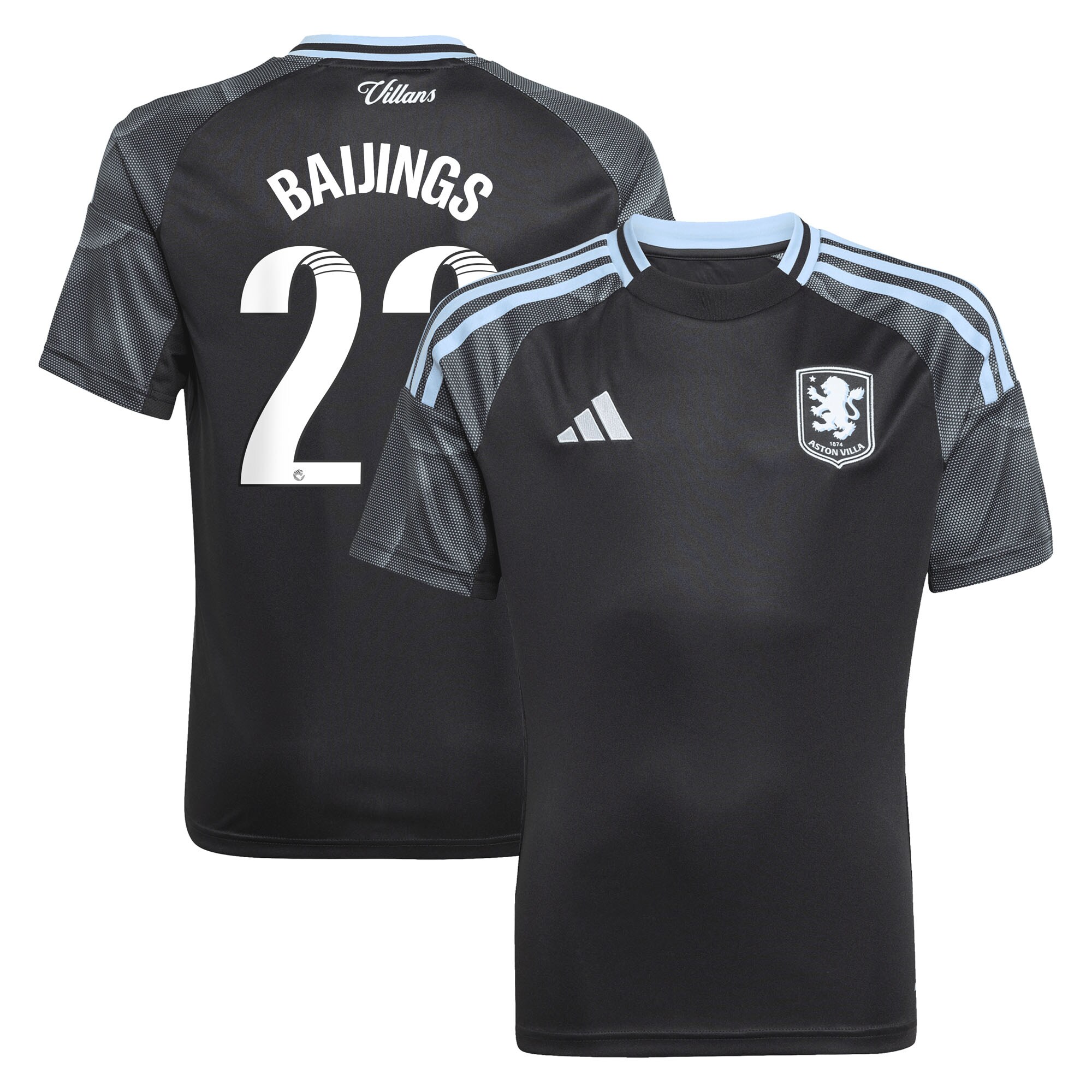 aston villa adidas wsl away shirt 2025-26 – kids with baijings 22 printing Collection | Official Aston Villa FC Gear Online