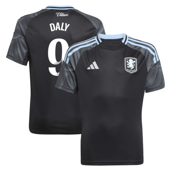 aston villa adidas wsl away shirt 2025-26 – kids with daly 9 printing Collection | Official Aston Villa FC Gear Online