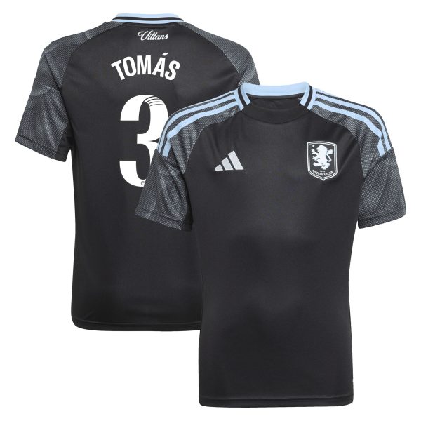 aston villa adidas wsl away shirt 2025-26 – kids with tomás 3 printing Collection | Official Aston Villa FC Gear Online