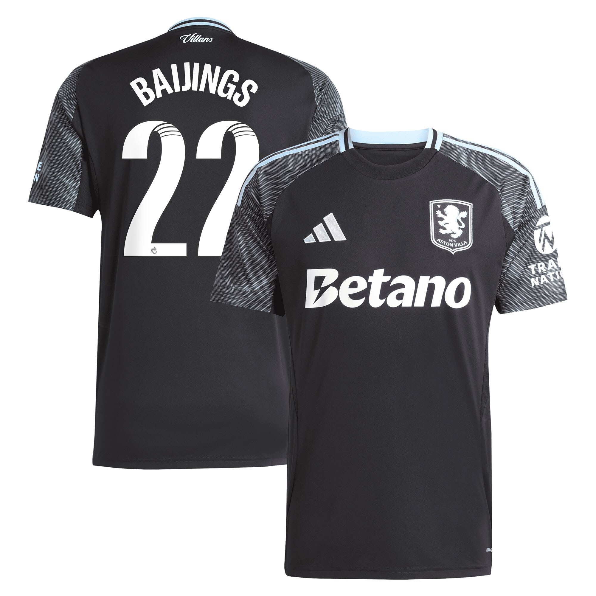 aston villa adidas wsl away shirt 2025-26 with baijings 22 printing Collection | Official Aston Villa FC Gear Online