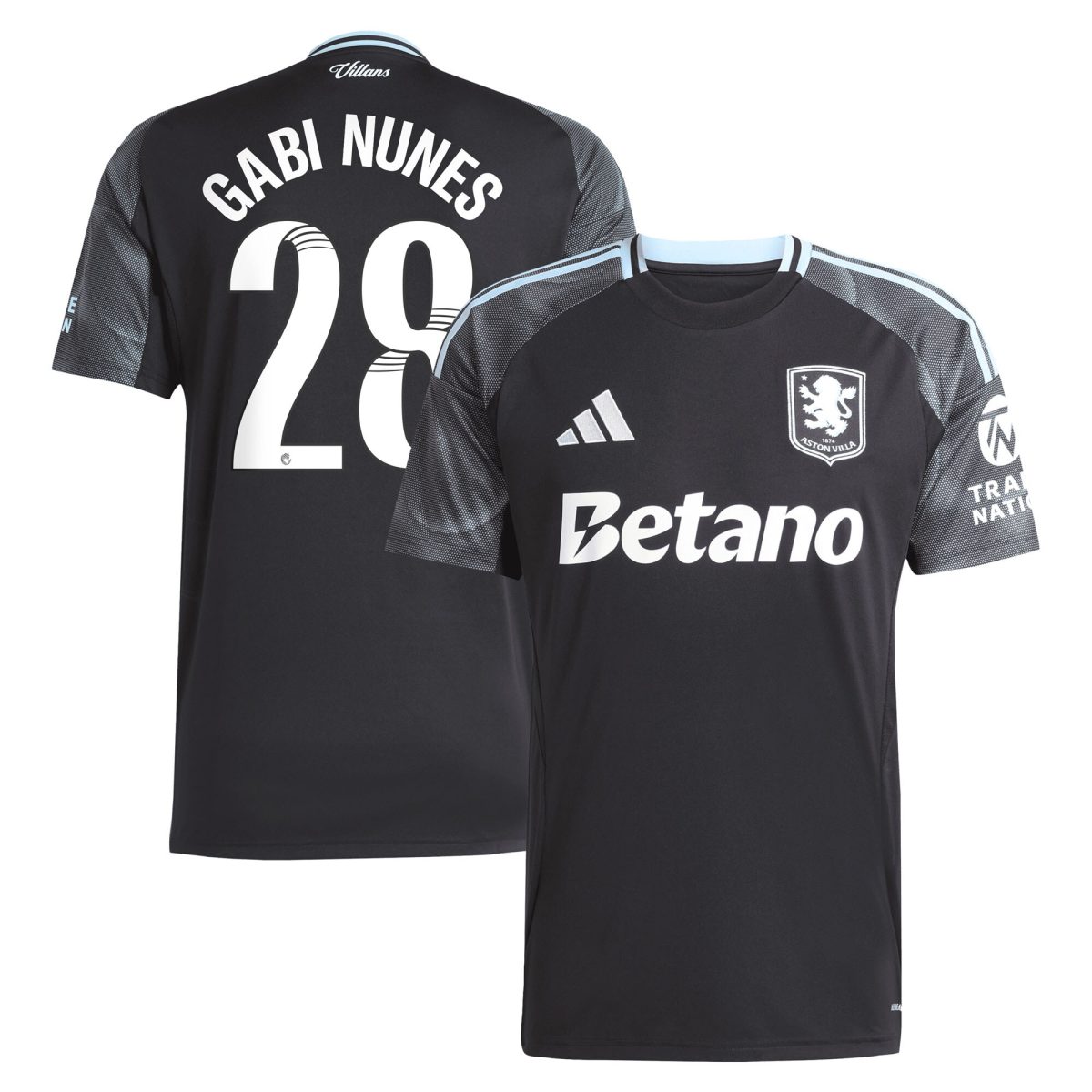 aston villa adidas wsl away shirt 2025-26 with gabi nunes 28 printing Collection | Official Aston Villa FC Gear Online