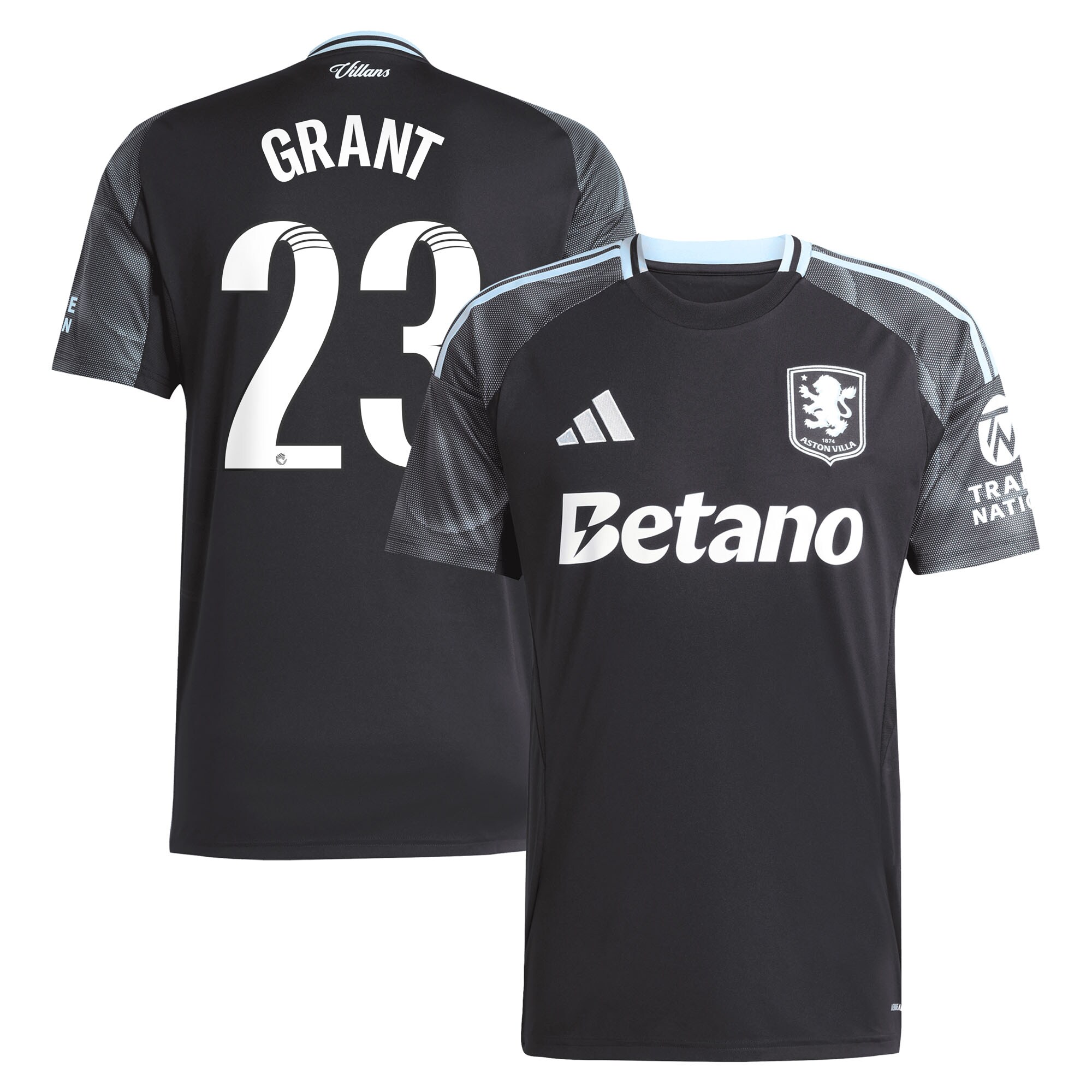 aston villa adidas wsl away shirt 2025-26 with grant 23 printing Collection | Official Aston Villa FC Gear Online