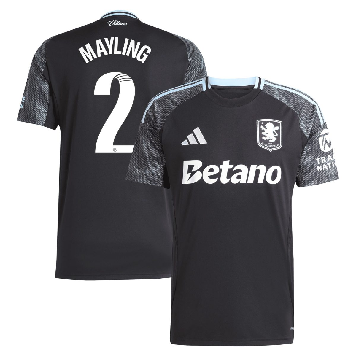 aston villa adidas wsl away shirt 2025-26 with mayling 2 printing Collection | Official Aston Villa FC Gear Online