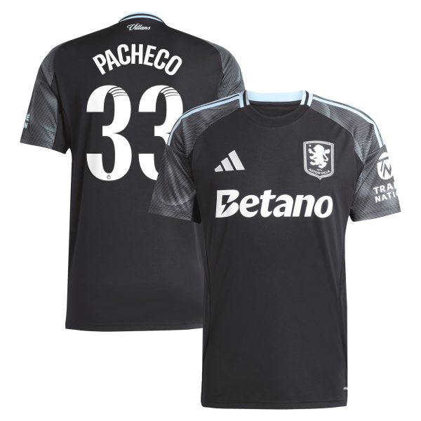 aston villa adidas wsl away shirt 2025-26 with pacheco 33 printing Collection | Official Aston Villa FC Gear Online