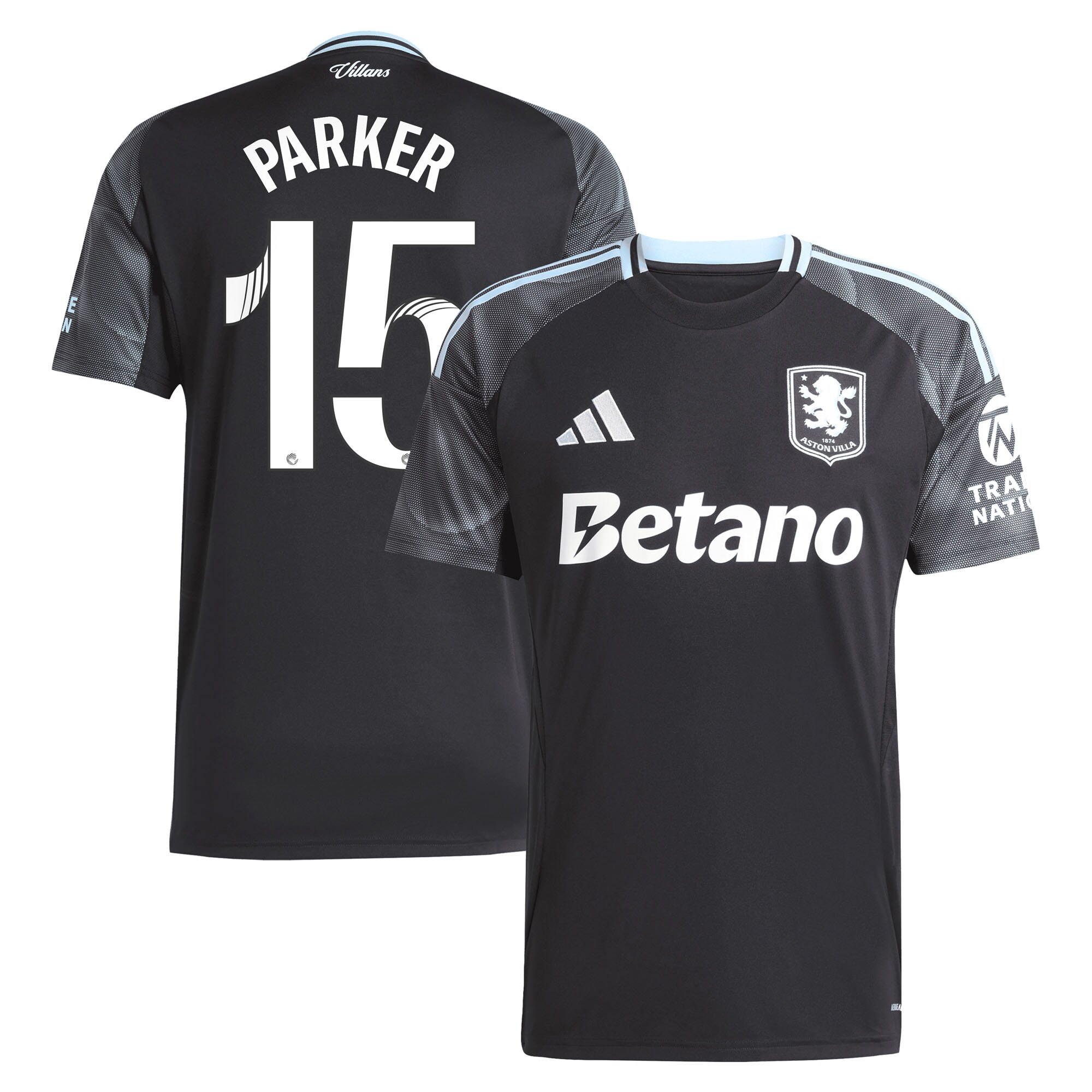 aston villa adidas wsl away shirt 2025-26 with parker 15 printing Collection | Official Aston Villa FC Gear Online