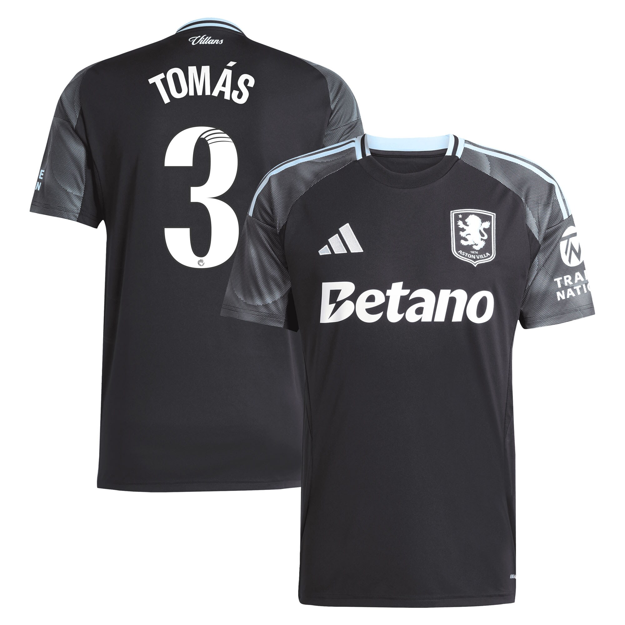 aston villa adidas wsl away shirt 2025-26 with tomás 3 printing Collection | Official Aston Villa FC Gear Online