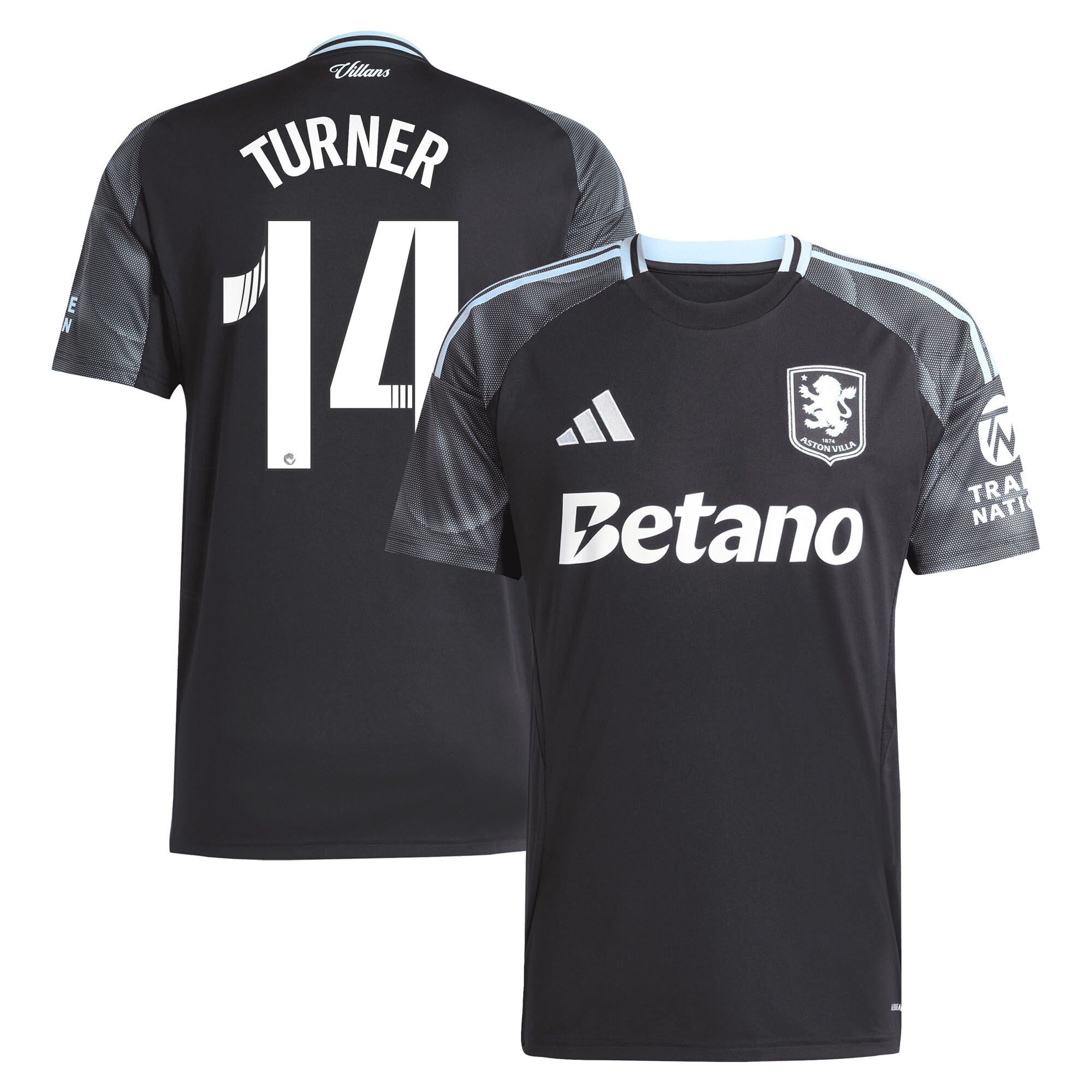 aston villa adidas wsl away shirt 2025-26 with turner 14 printing Collection | Official Aston Villa FC Gear Online
